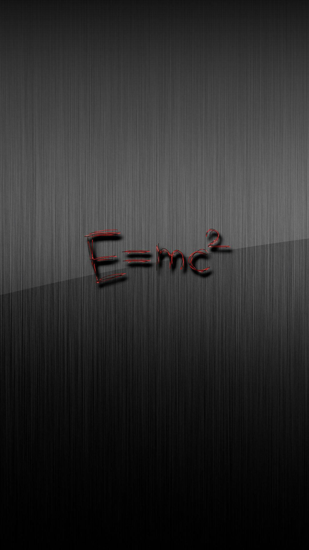 grey iPhone, Einstein's theory equation, E equals mc squared, Full HD Phone Wallpaper