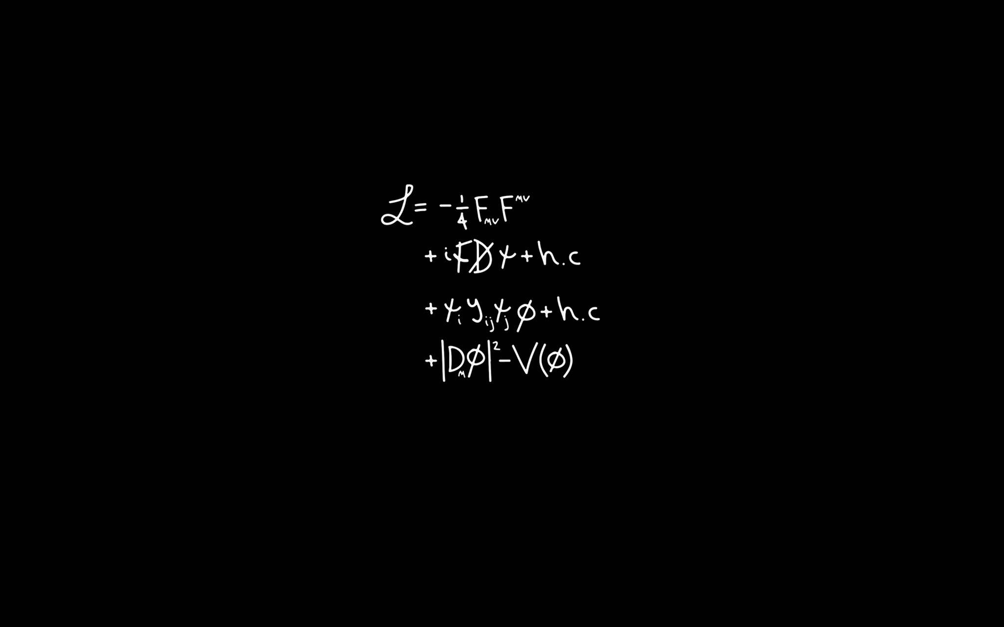 Lagrangian physics equation, white, handwritten, Full HD Desktop Wallpaper