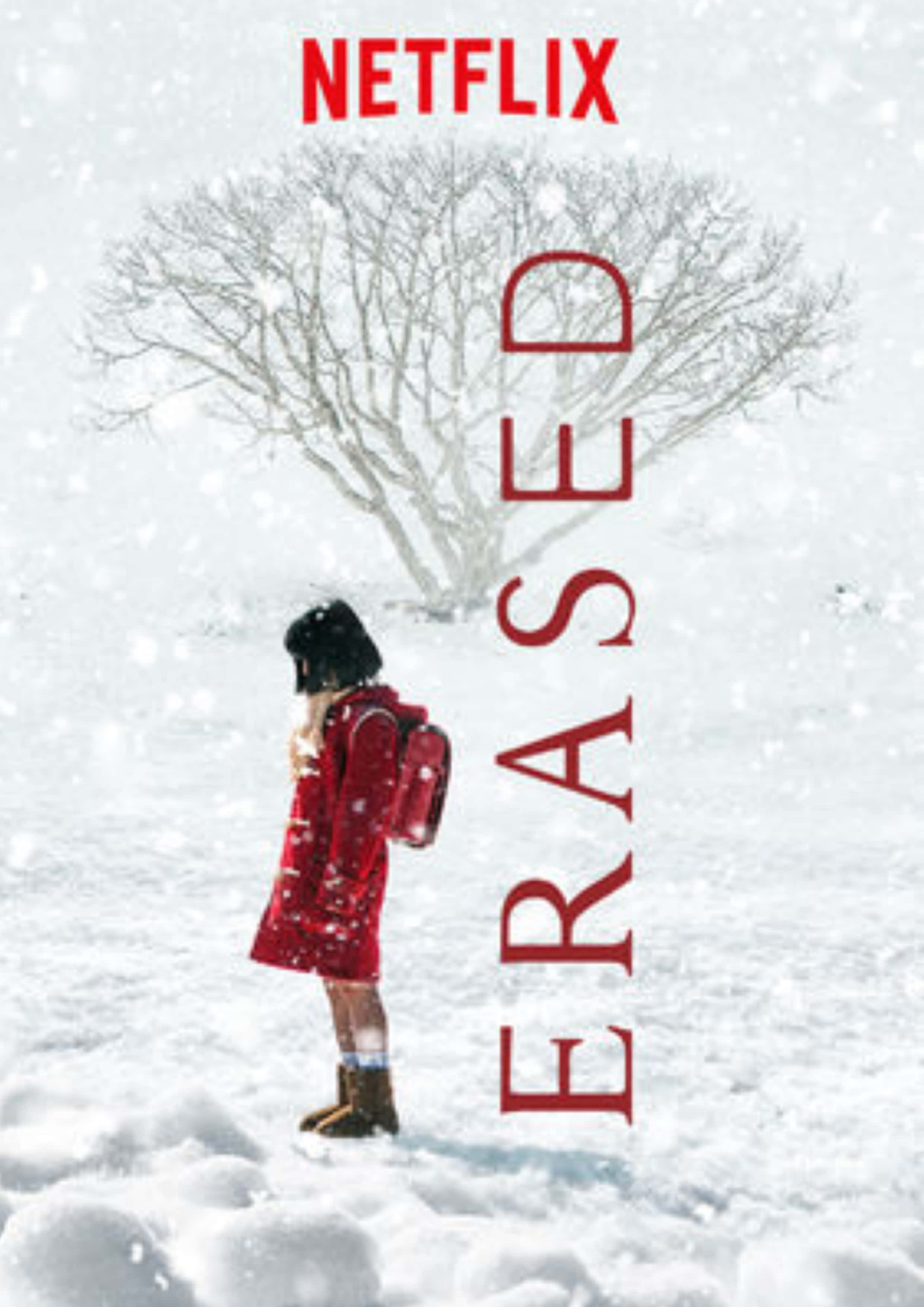 Erased 4K, red coat, deep snow, 2K Phone Wallpaper