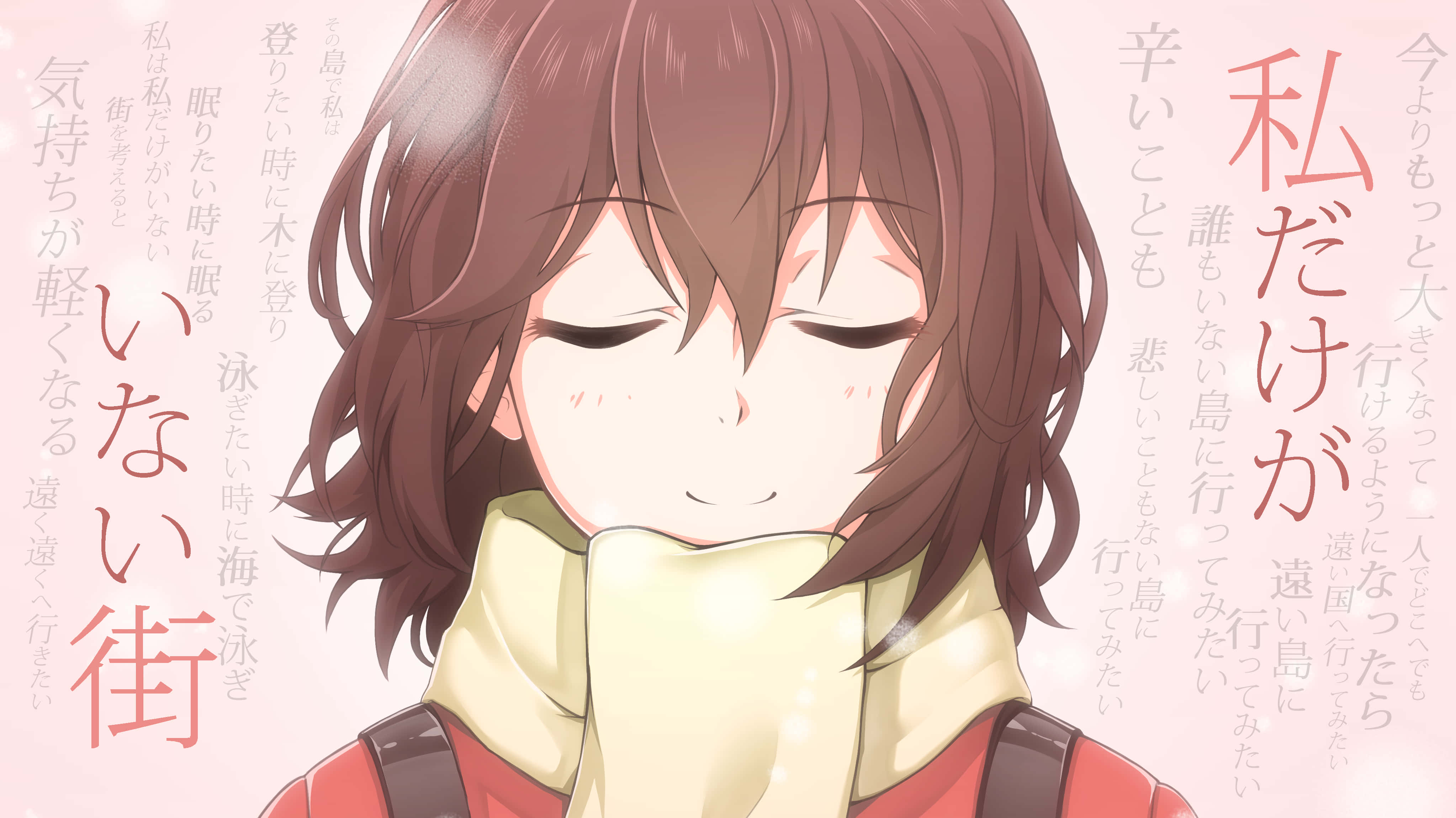 Erased 4K, anime girl, brown hair, 4K Desktop Wallpaper
