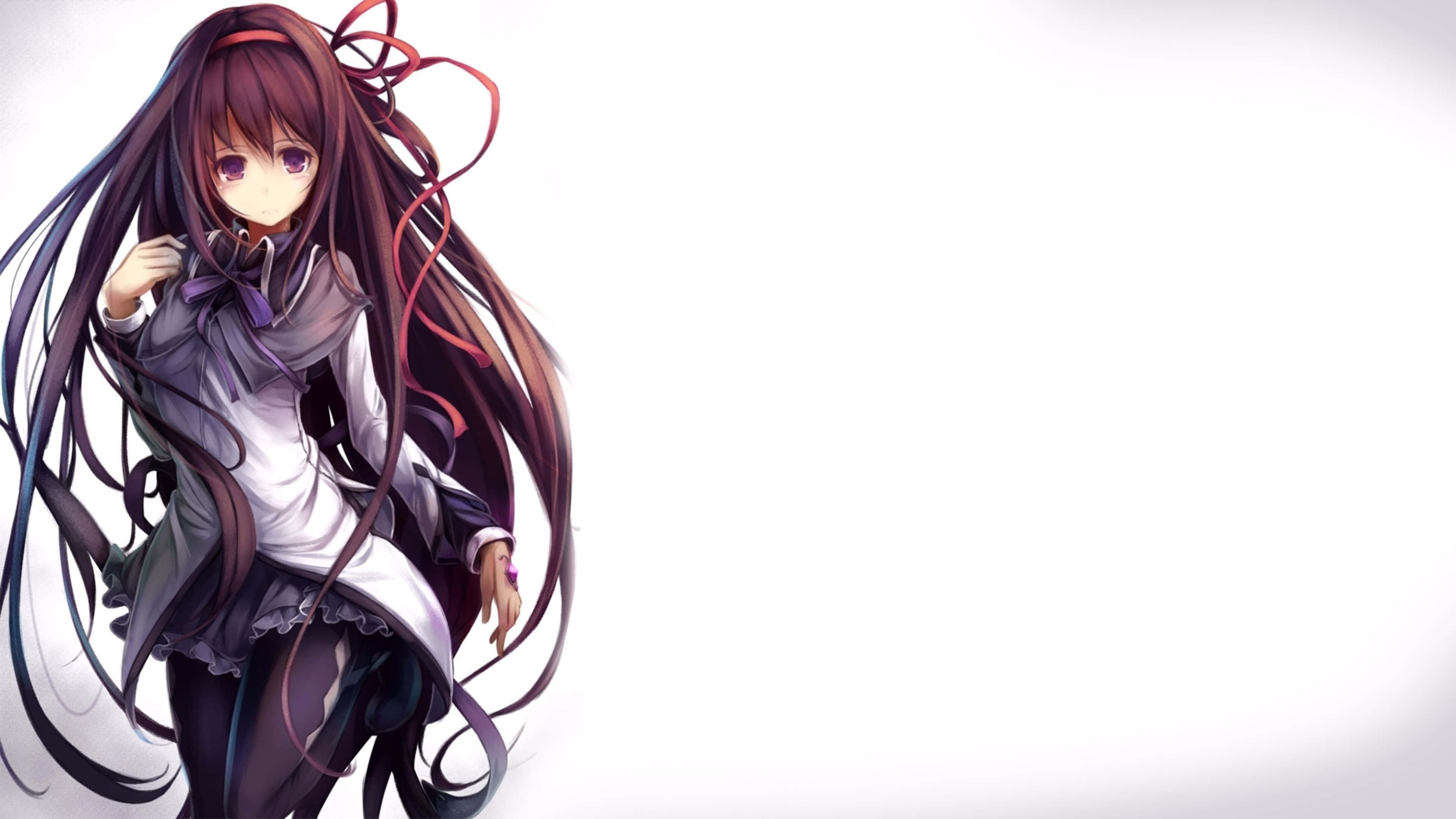 Erased 4K, anime girl, long dark hair, 4K Desktop Wallpaper