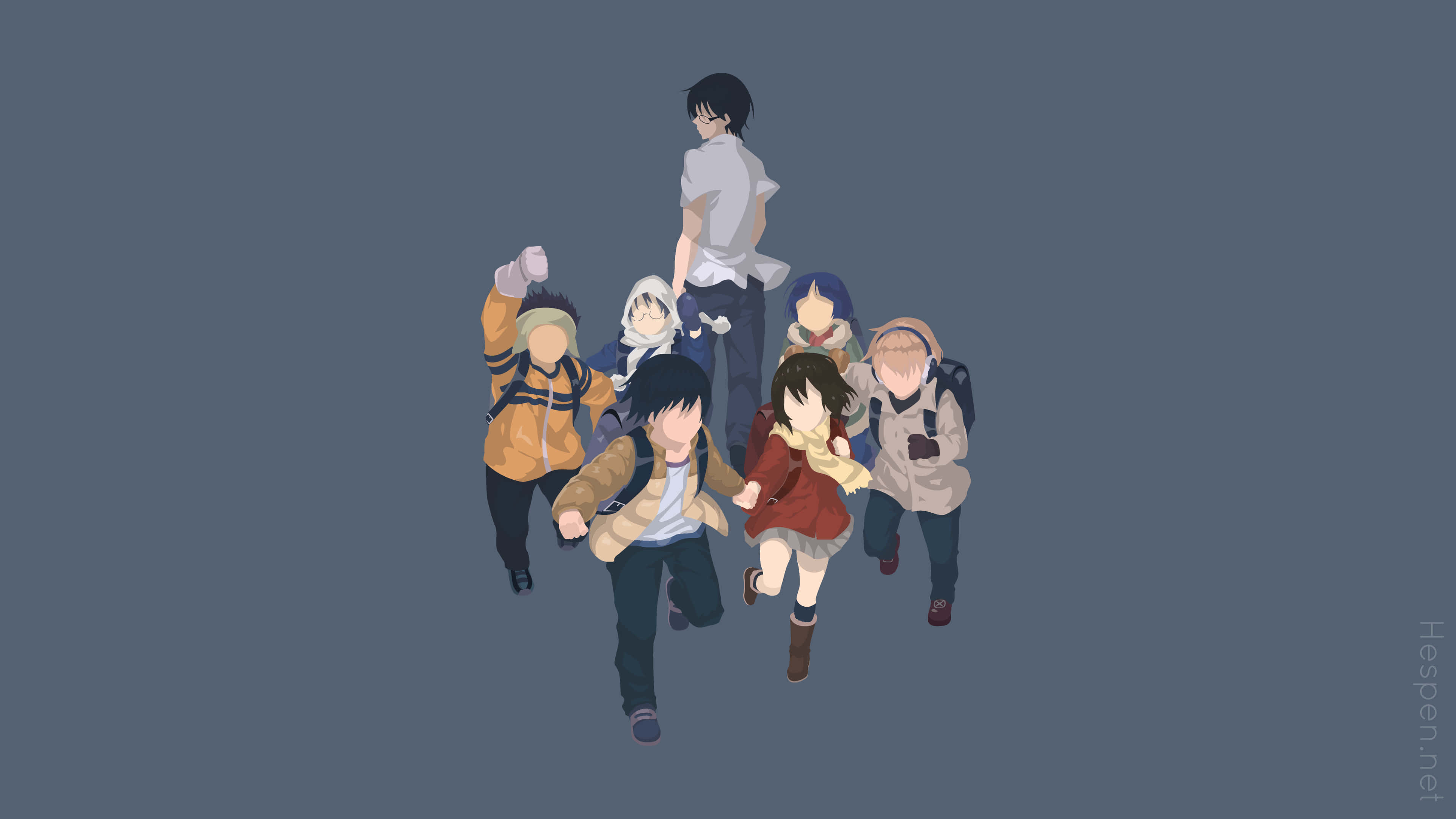Erased 4K, anime characters, school uniforms, 4K Desktop Wallpaper
