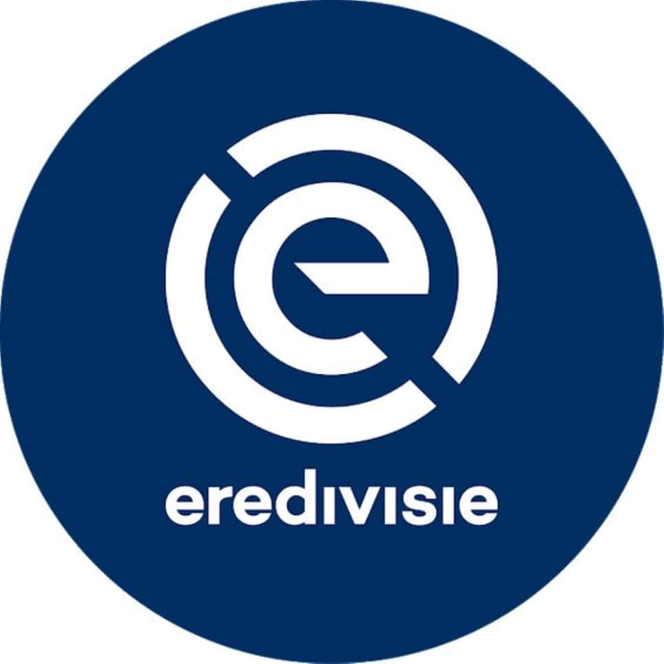 Eredivisie, blue circular logo, stylized white 'e' symbol, SD Desktop Wallpaper