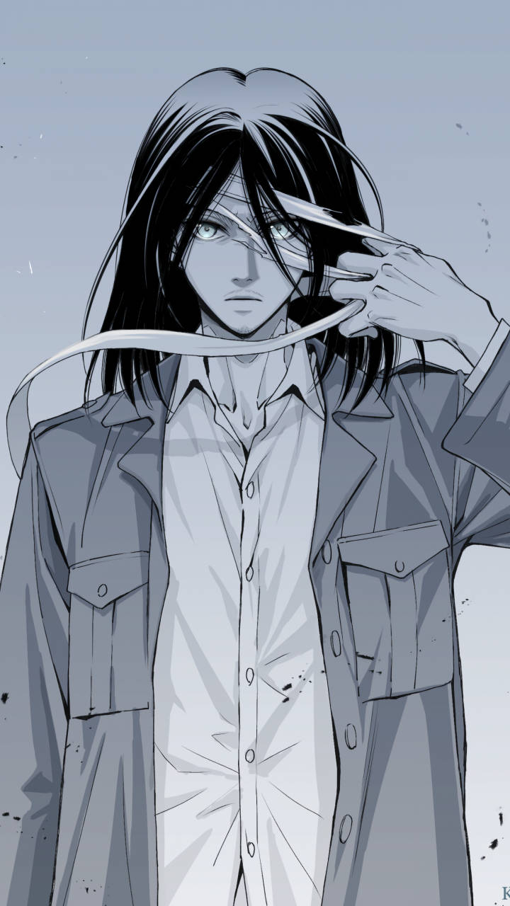 Eren Season 4, bandage, long dark hair, HD Phone Wallpaper