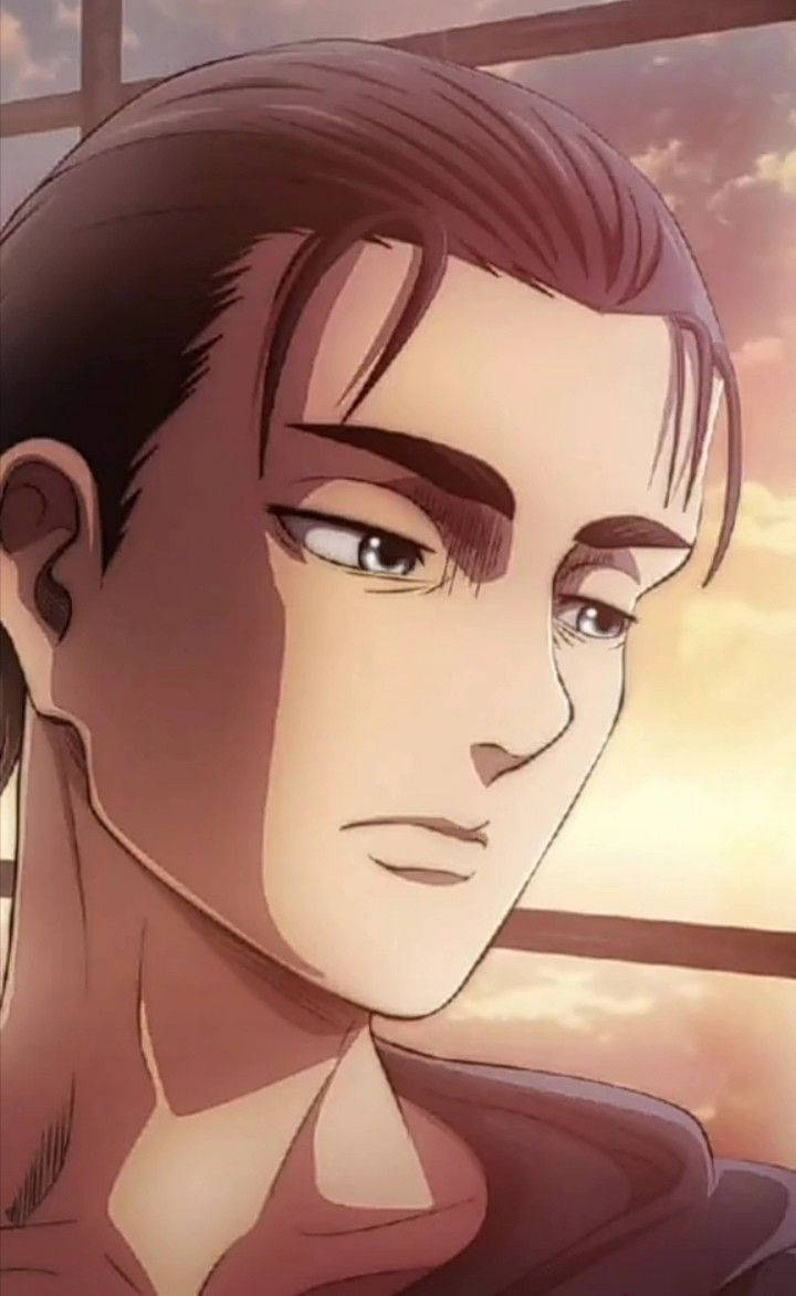 Eren Season 4, dark hair, intense gaze, SD Phone Wallpaper