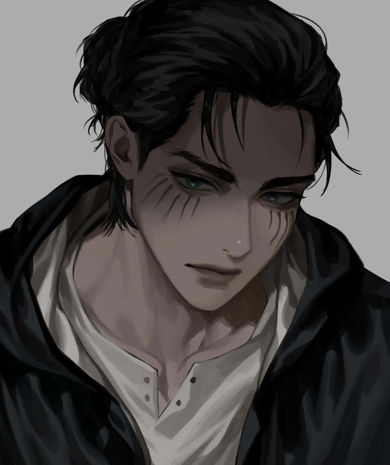 Eren Yeager, dark hair, tear streaks, HD Phone Wallpaper