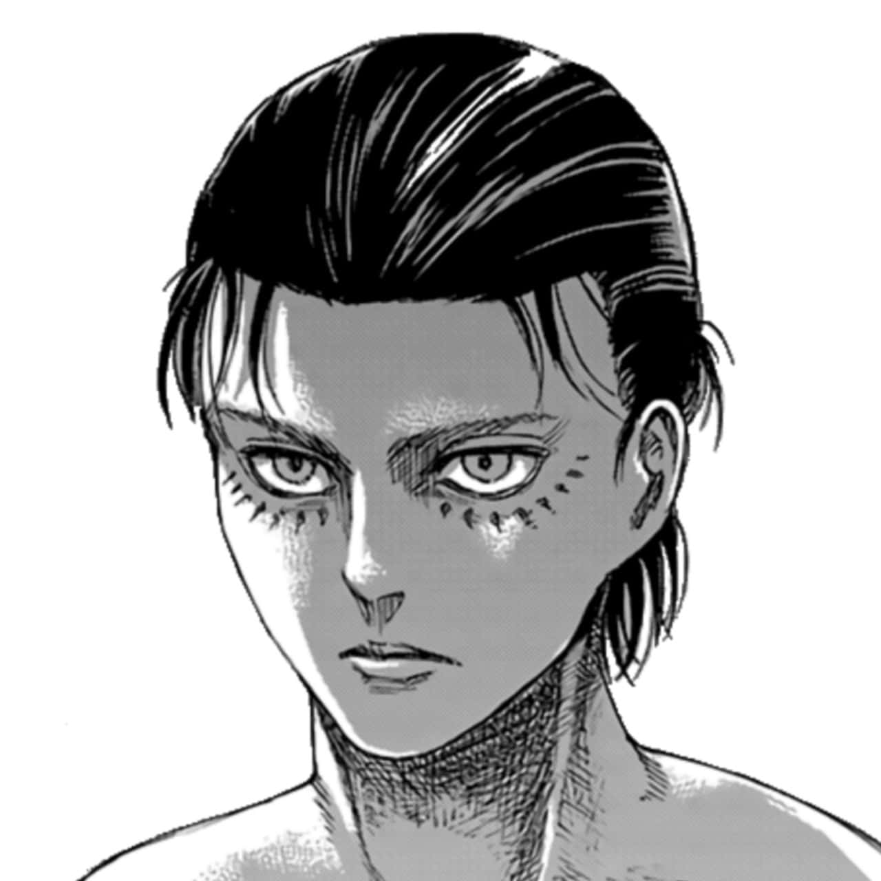 manga, Eren Yeager, black and white, HD Desktop Wallpaper