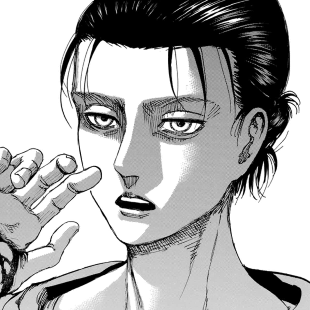 Eren Yeager, PFP, hair in bun, HD Desktop Wallpaper