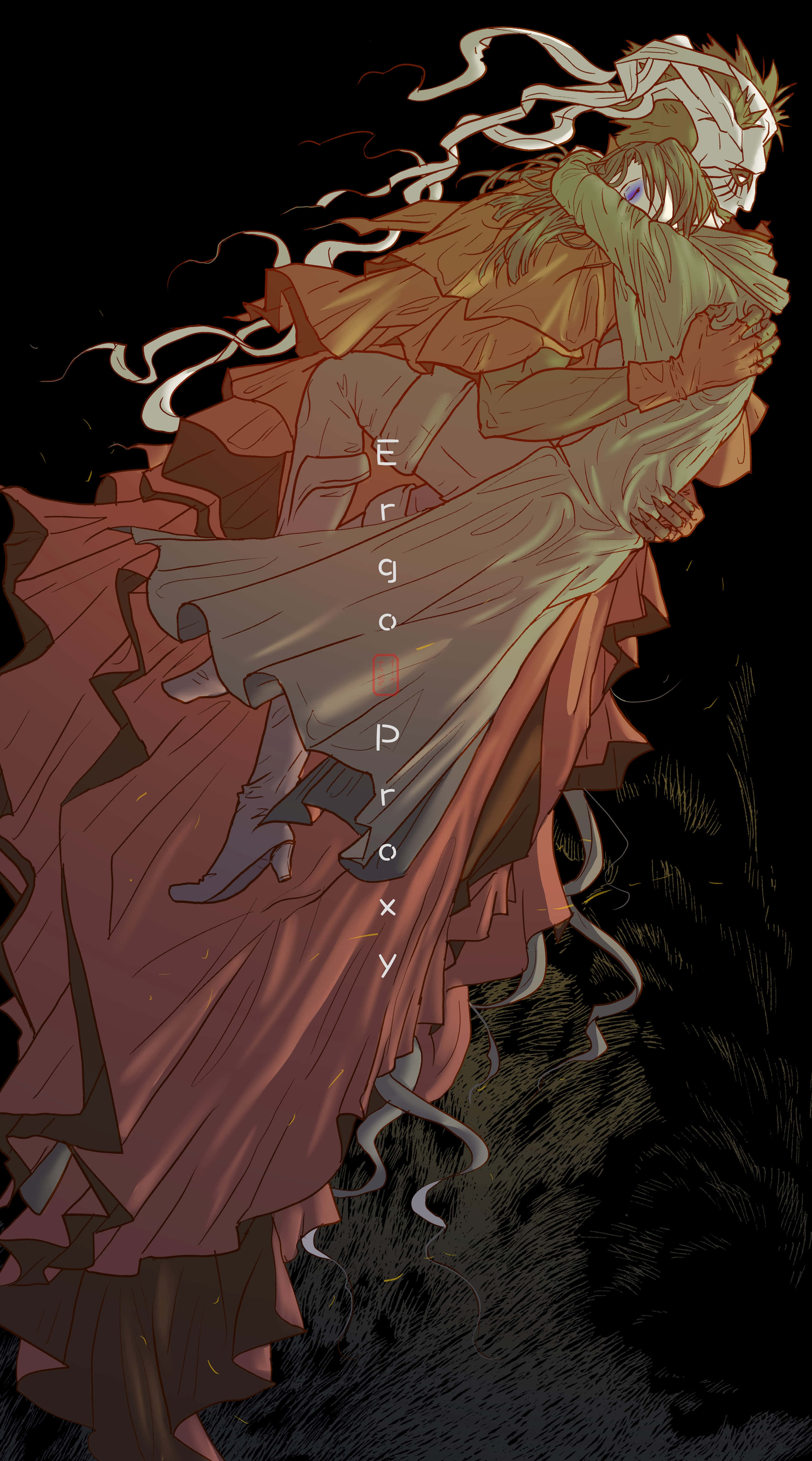 Pino, Ergo Proxy, reading book, 4K Phone Wallpaper