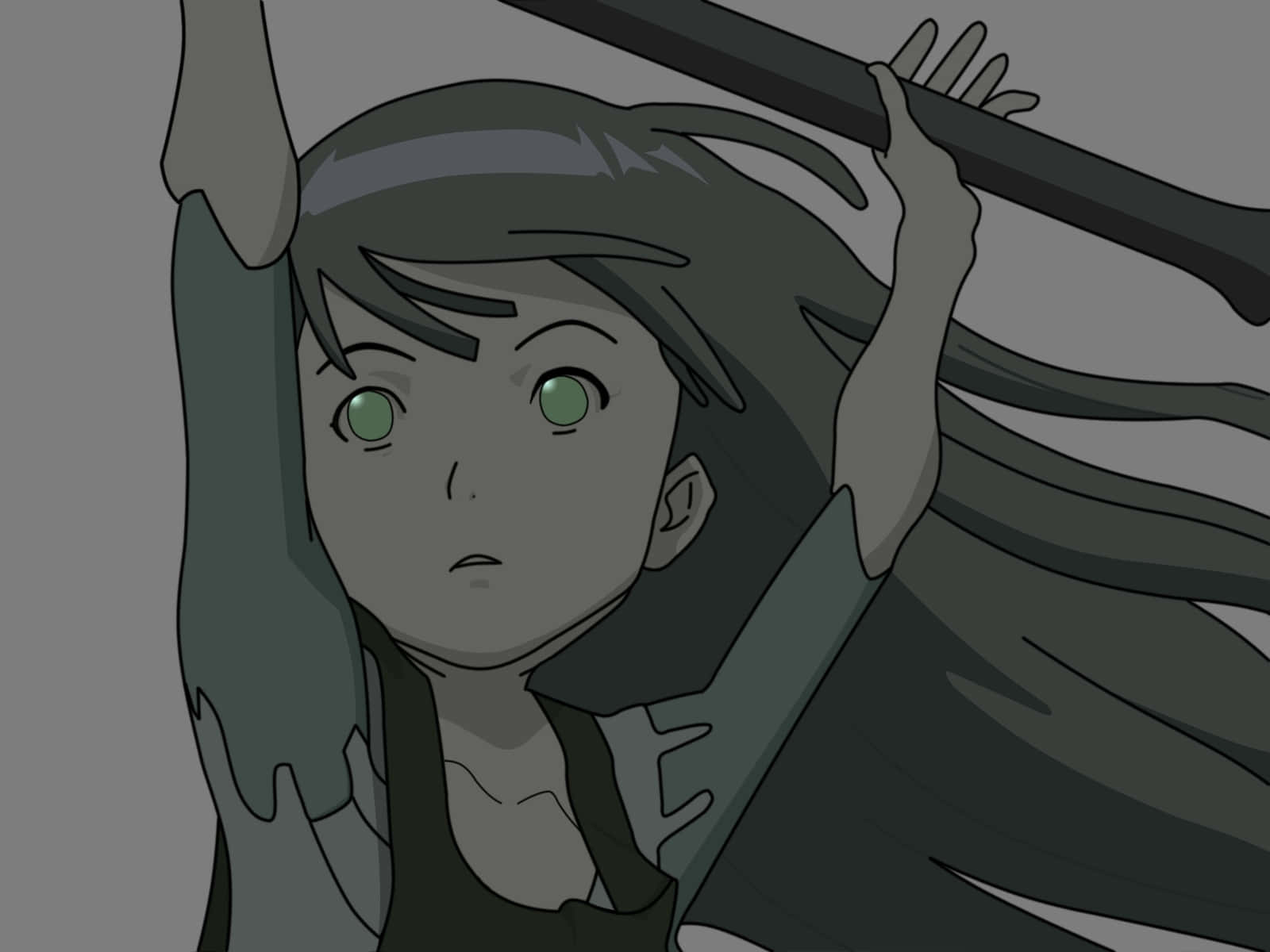 Pino, Ergo Proxy, glowing green eyes, HD Desktop Wallpaper