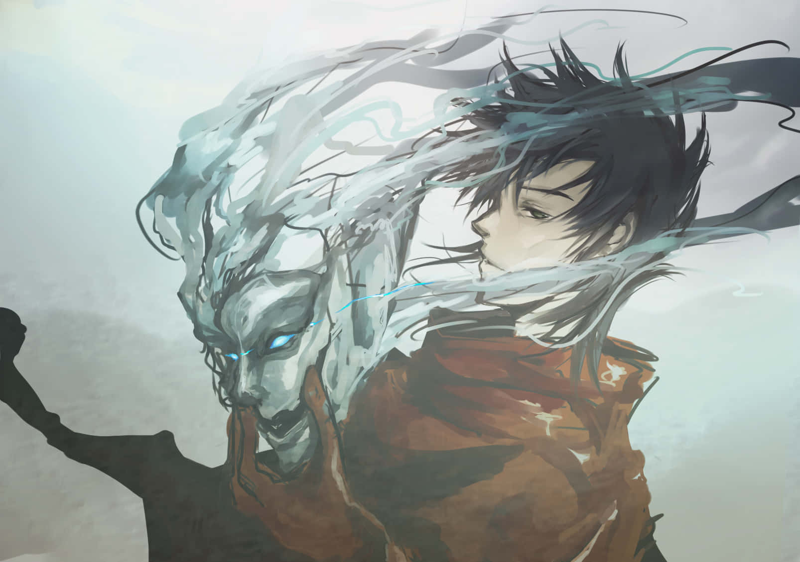 Vincent Law, Ergo Proxy, ghostly blue-eyed spirit, HD Desktop Wallpaper