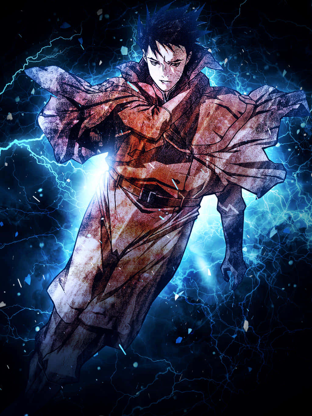 Ergo Proxy, Vincent Law, blue lightning, HD Phone Wallpaper