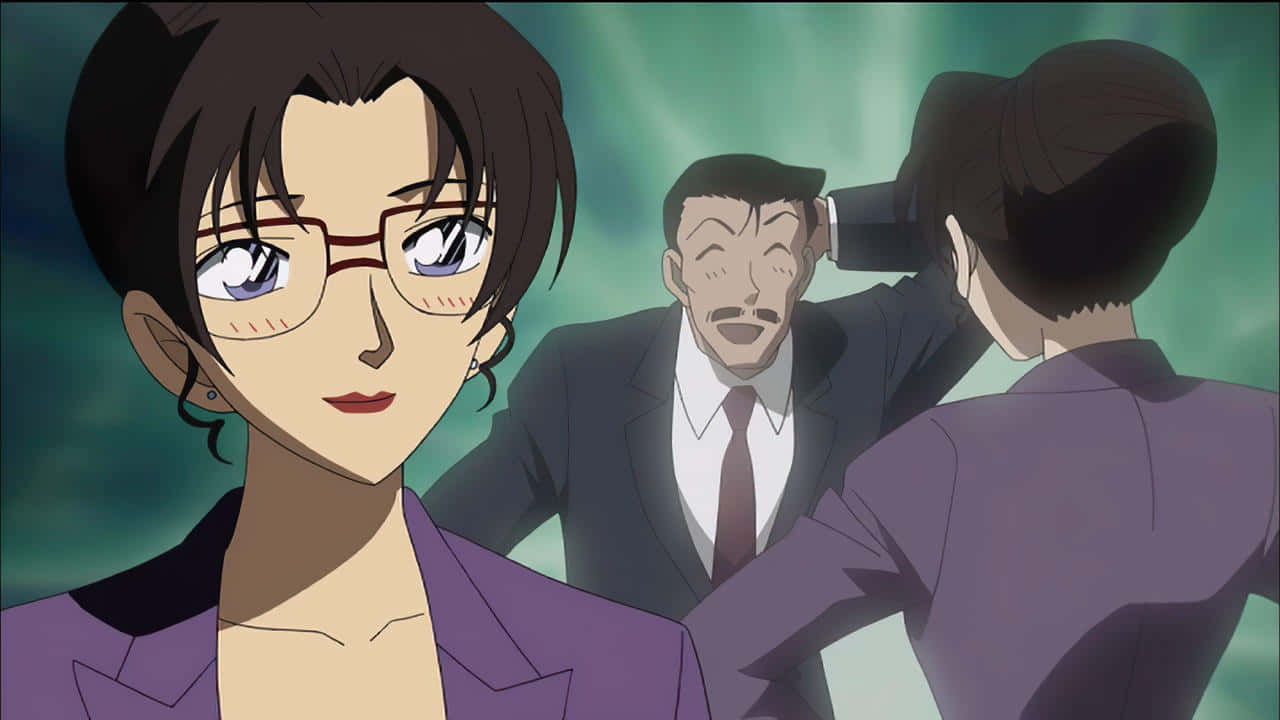 Eri Kisaki, glasses, purple jacket, HD Desktop Wallpaper