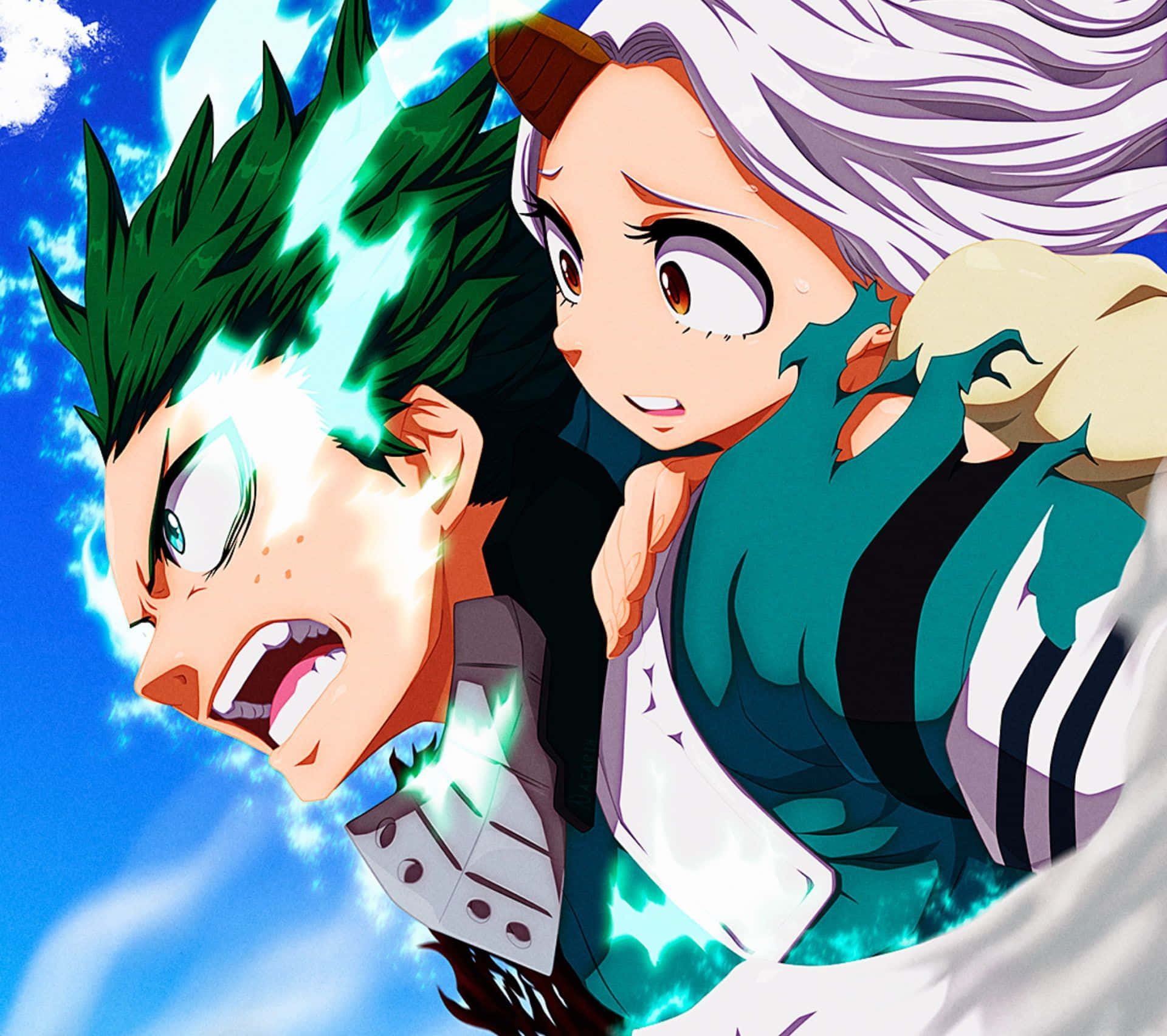 Eri, My Hero Academia, glowing green energy, Full HD Desktop Wallpaper