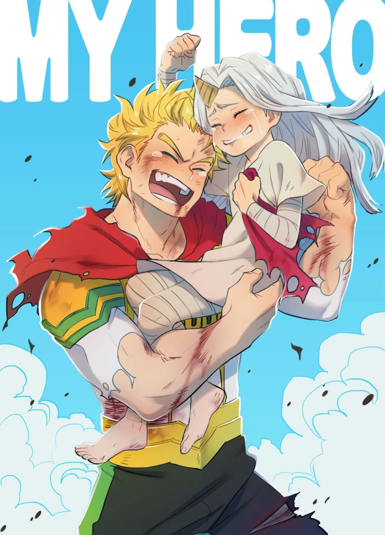 Eri My Hero Academia, spiky blonde hair, red cape, HD Phone Wallpaper