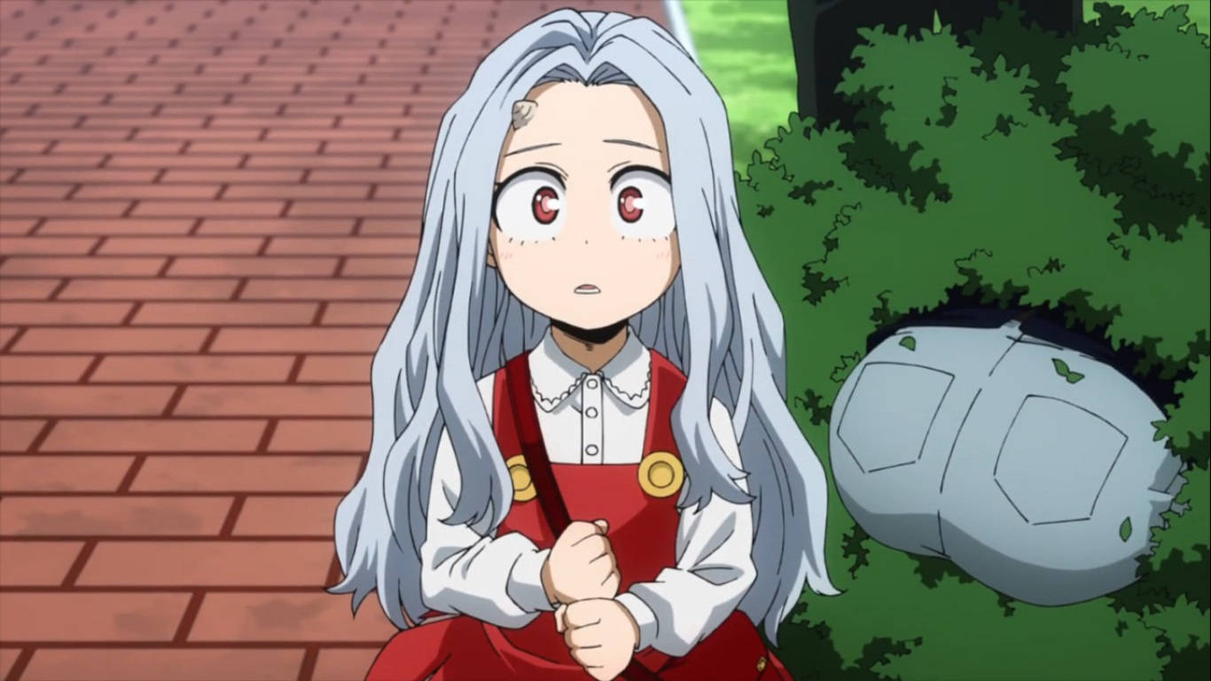 Eri, anime, long silver hair, HD Desktop Wallpaper