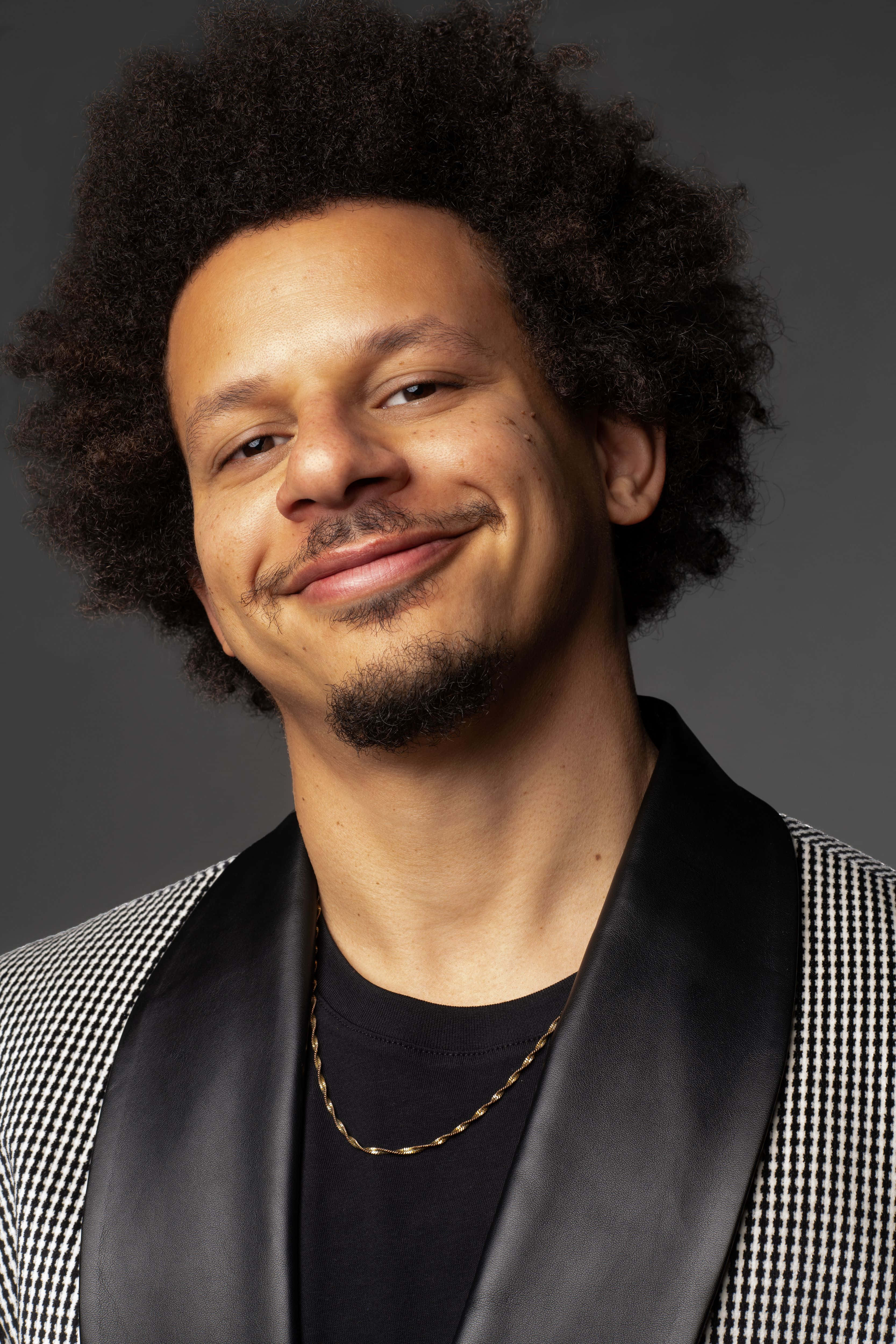 Eric Andre, voluminous afro, goatee, 4K Phone Wallpaper