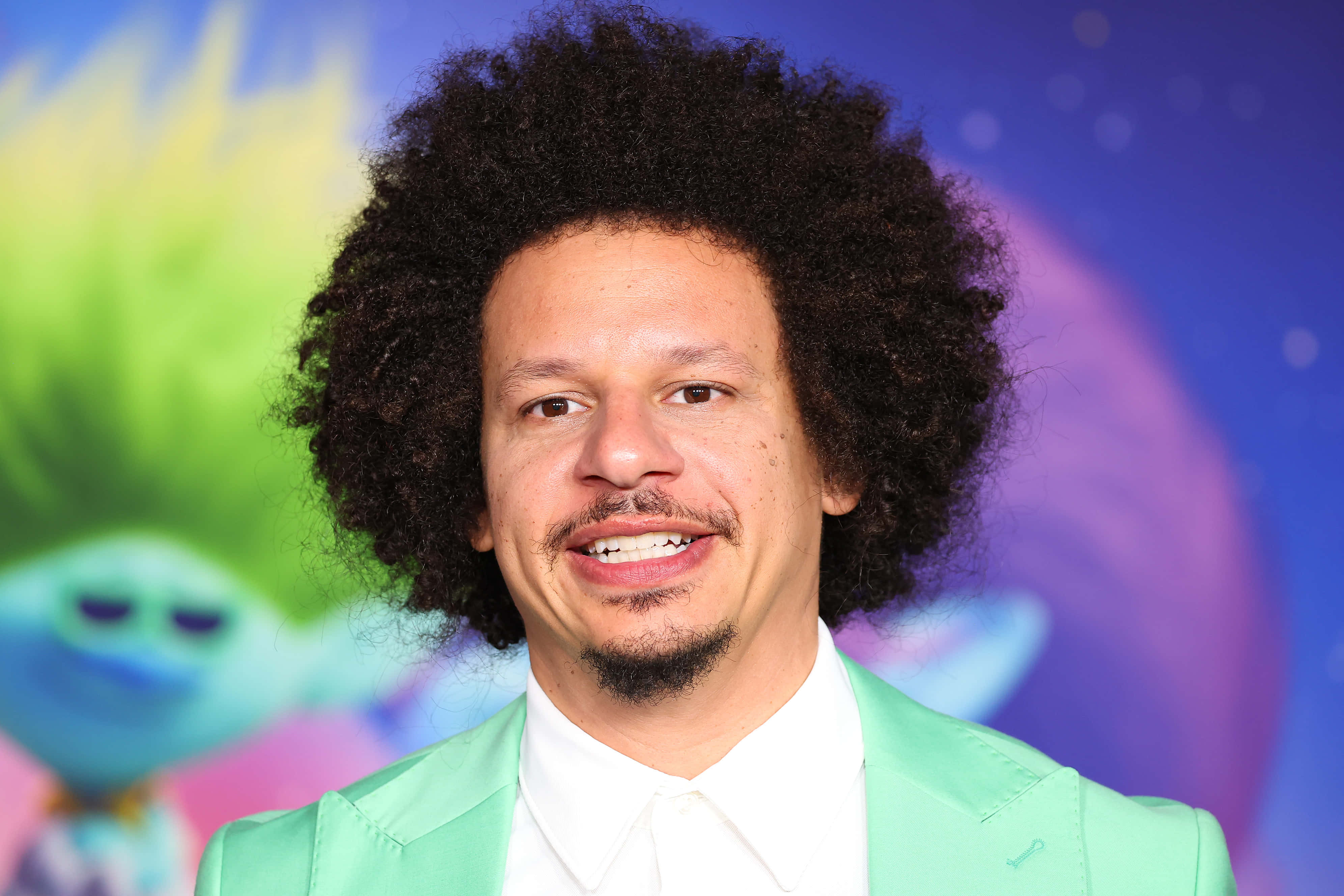 Eric Andre, mint green suit, large afro, 4K Desktop Wallpaper