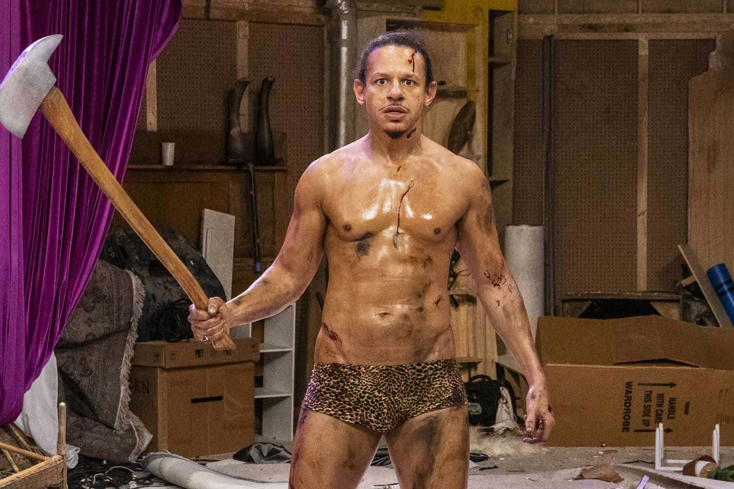 Eric Andre, destruction scene, warehouse, HD Desktop Wallpaper