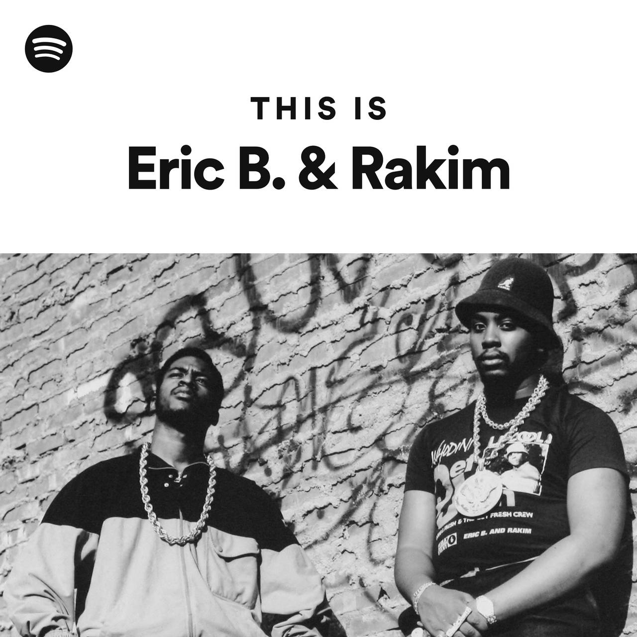 Eric B And Rakim, Spotify Playlist Cover, graffiti-covered brick wall, HD Desktop Wallpaper