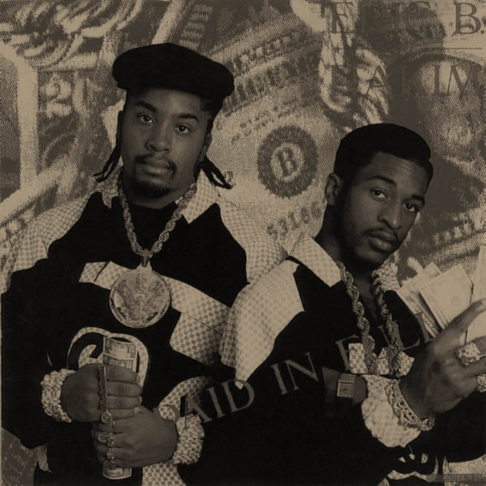 Eric B And Rakim, vintage sepia, checkered jackets, SD Desktop Wallpaper