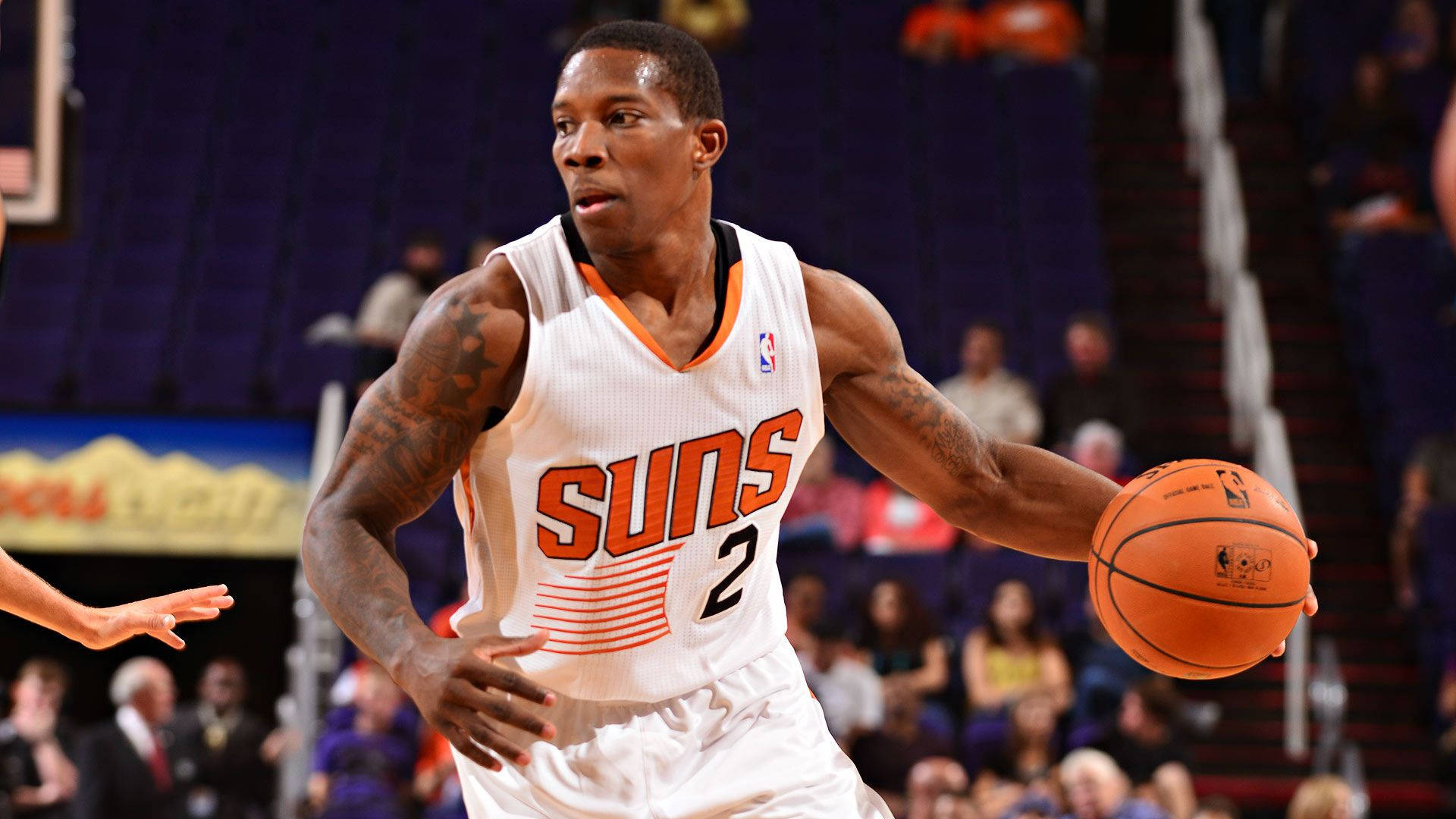 Eric Bledsoe, white Suns jersey, basketball player, Full HD Desktop Wallpaper
