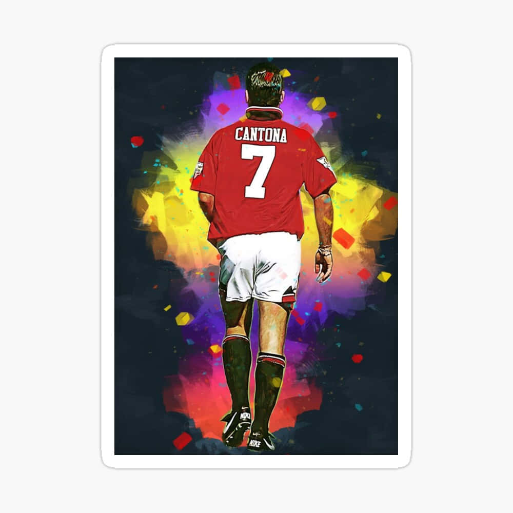 Eric Cantona, red Manchester United jersey, number 7, SD Desktop Wallpaper