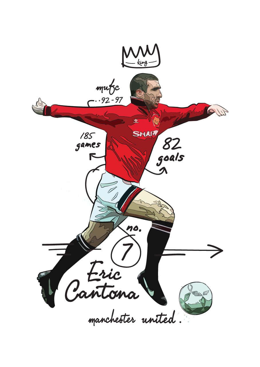 Eric Cantona, red Manchester United jersey, stats, HD Phone Wallpaper