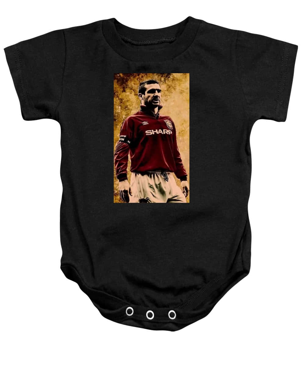 Eric Cantona, black baby onesie, red jersey, SD Phone Wallpaper