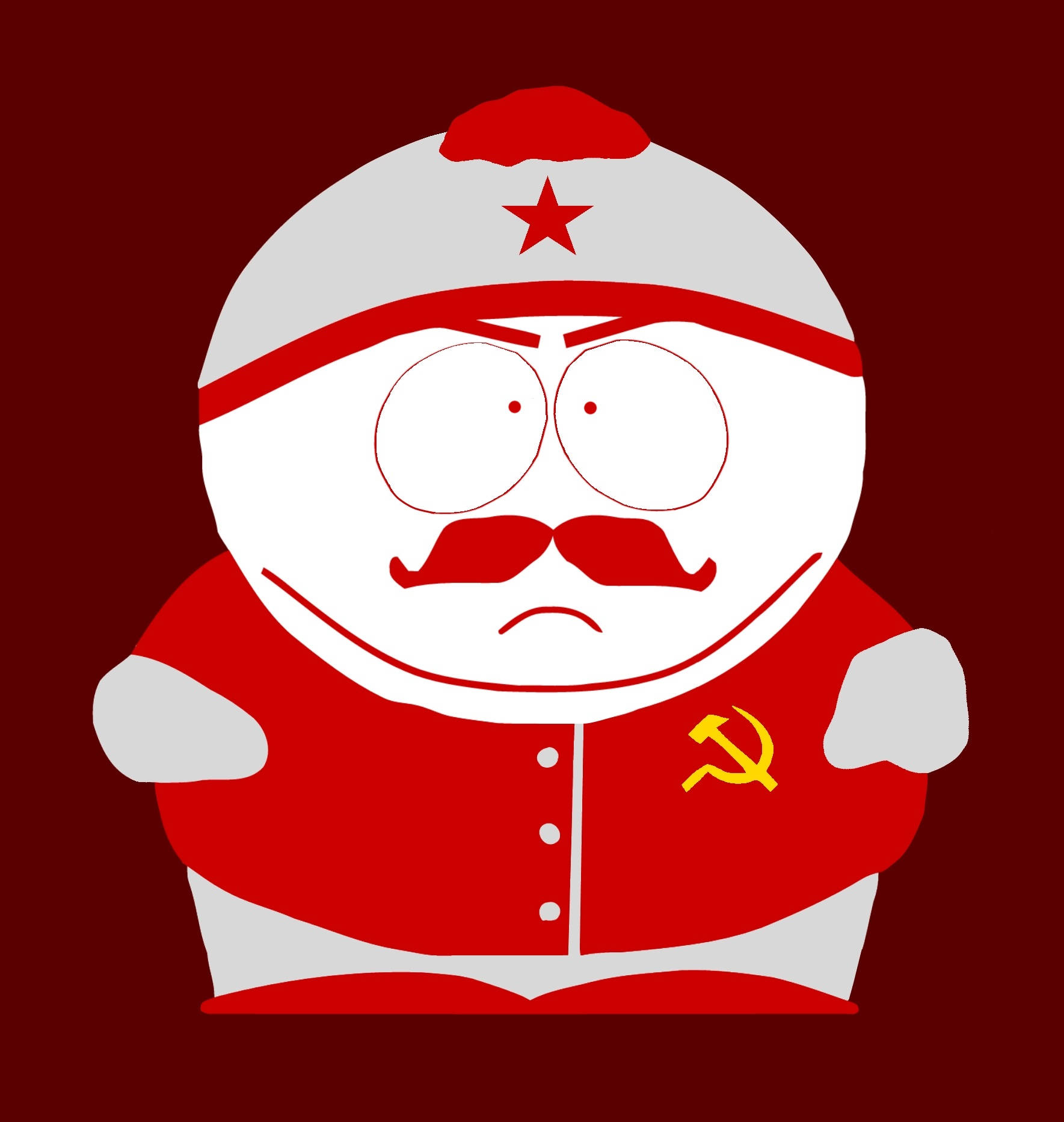 Eric Cartman, red star cap, hammer sickle jacket, HD Phone Wallpaper