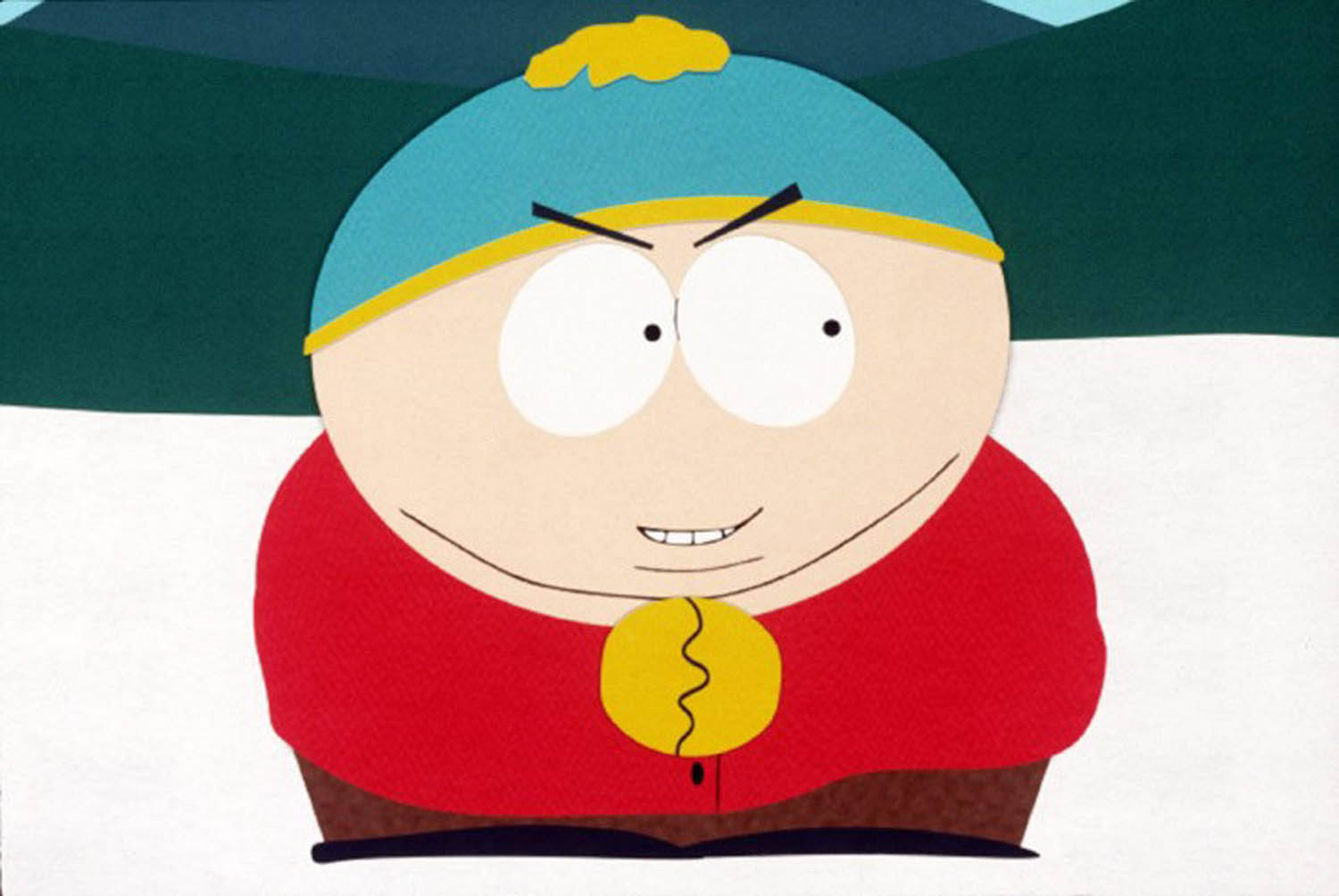Eric Cartman, red jacket, blue hat, HD Desktop Wallpaper