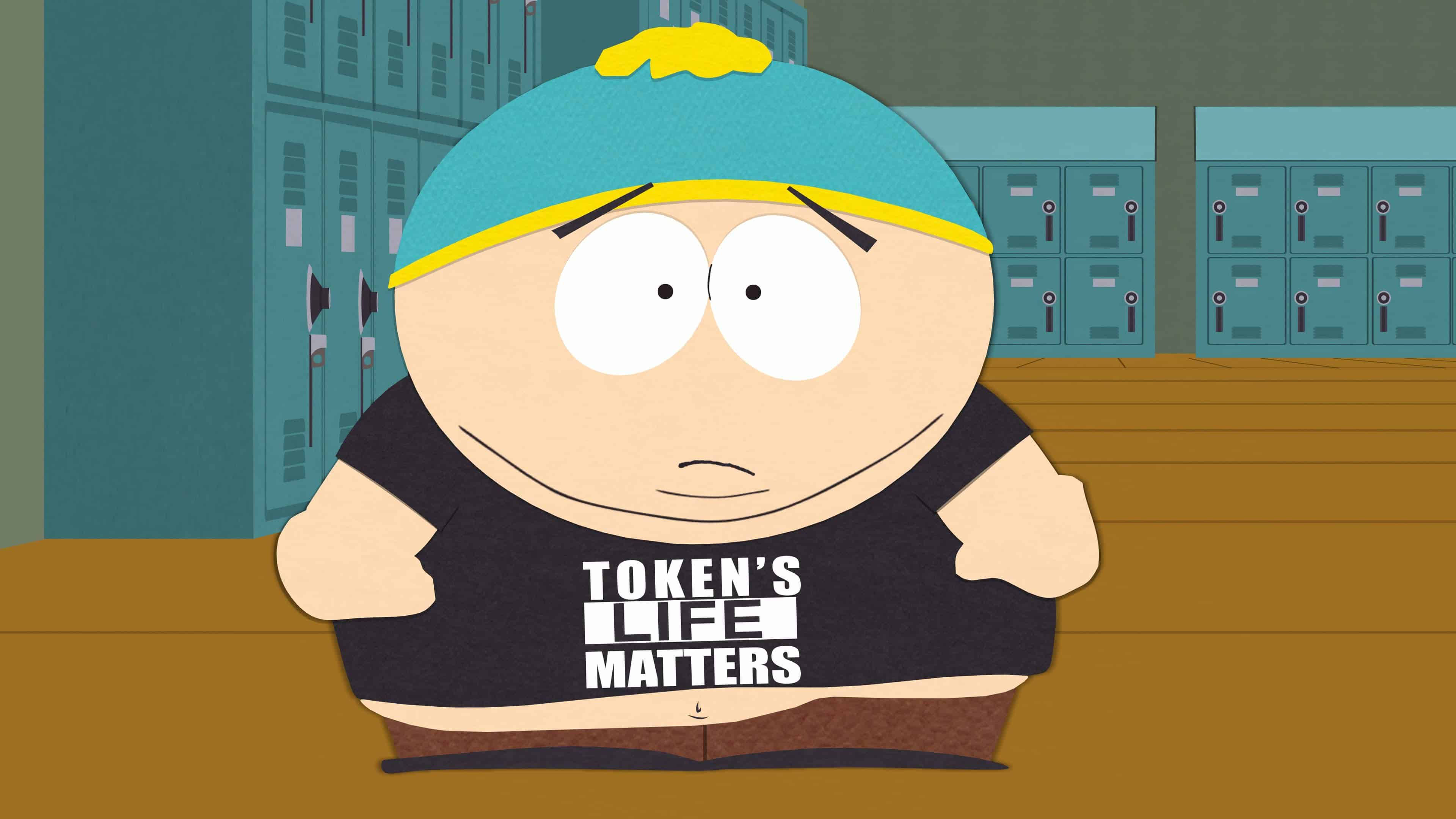 Eric Cartman, black shirt, blue cap, 4K Desktop Wallpaper