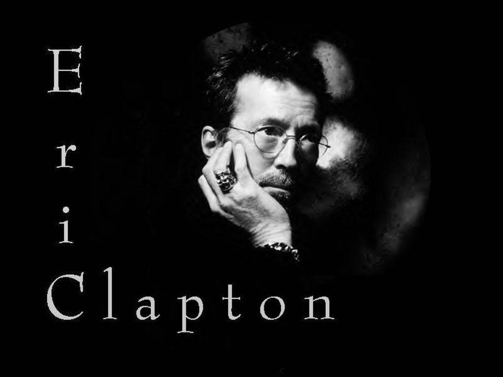 Eric Clapton, black and white portrait, glasses, SD Desktop Wallpaper