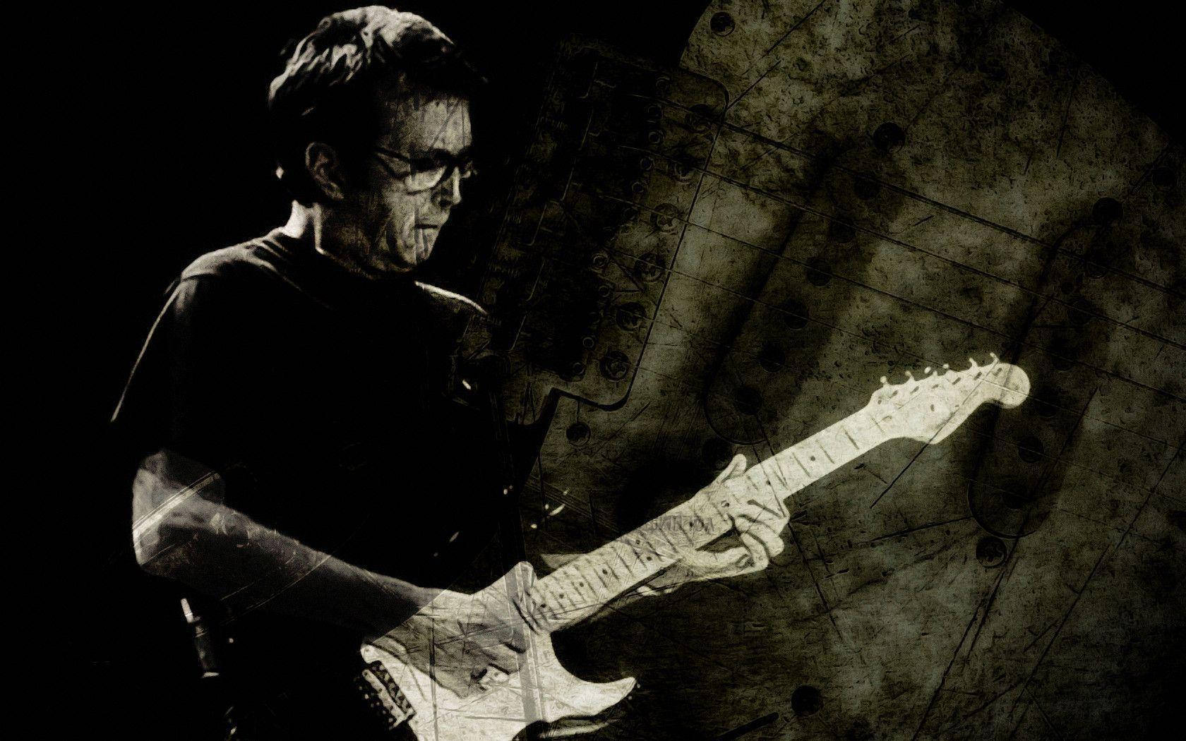 Eric Clapton, faded edit, electric guitar, HD Desktop Wallpaper