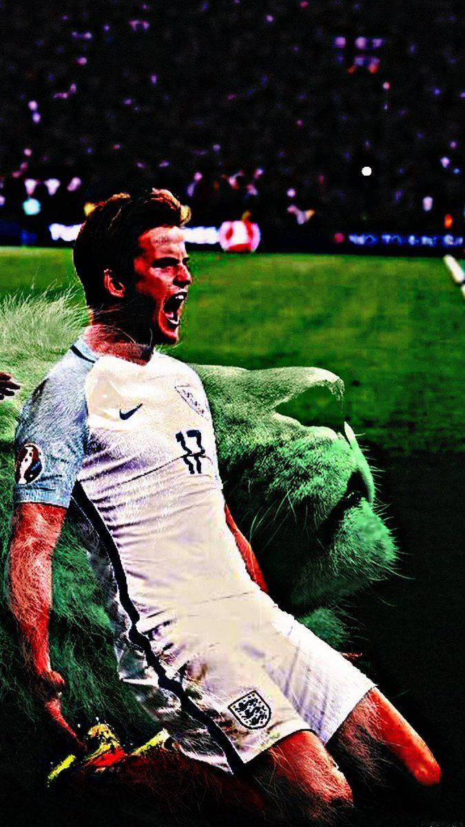 Eric Dier, white jersey, green mascot, SD Phone Wallpaper