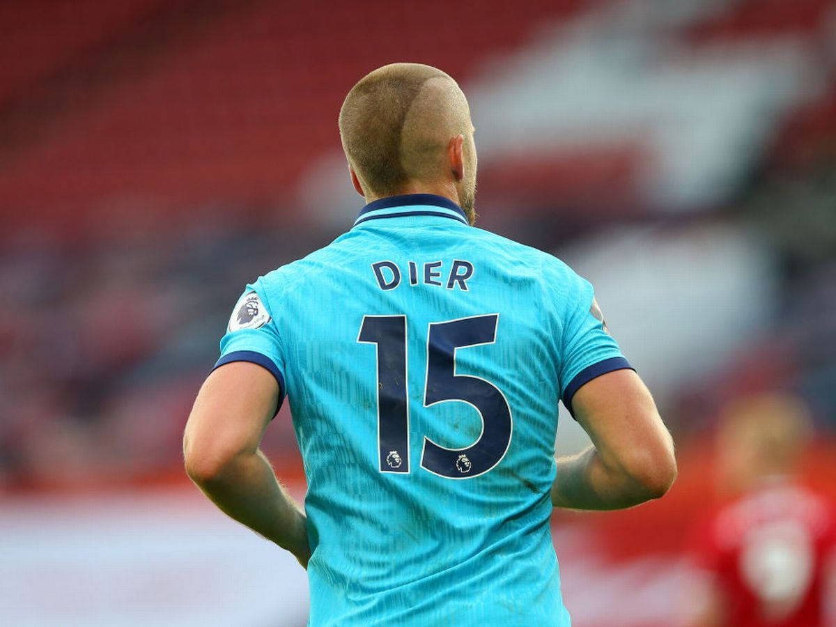 Eric Dier, number 15, light blue jersey, SD Desktop Wallpaper