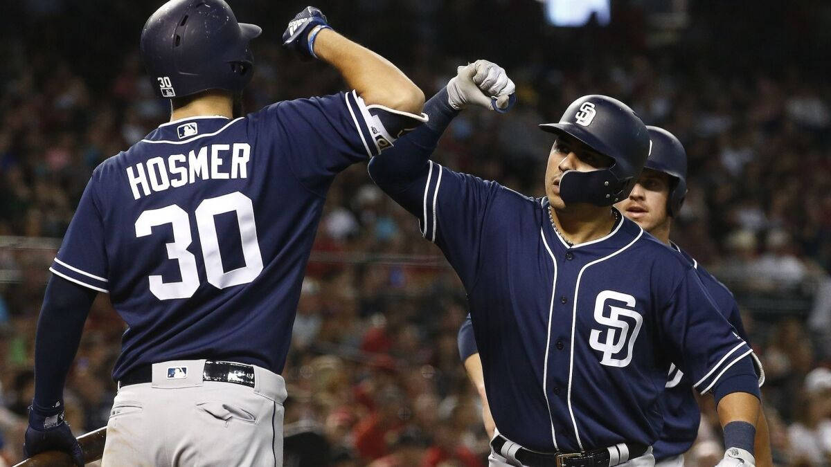 Eric Hosmer, navy uniforms, stadium lights, SD Desktop Wallpaper