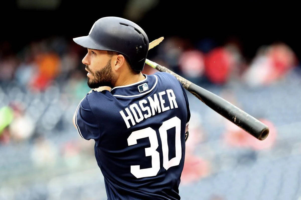 Eric Hosmer, number 30, navy uniform, SD Desktop Wallpaper