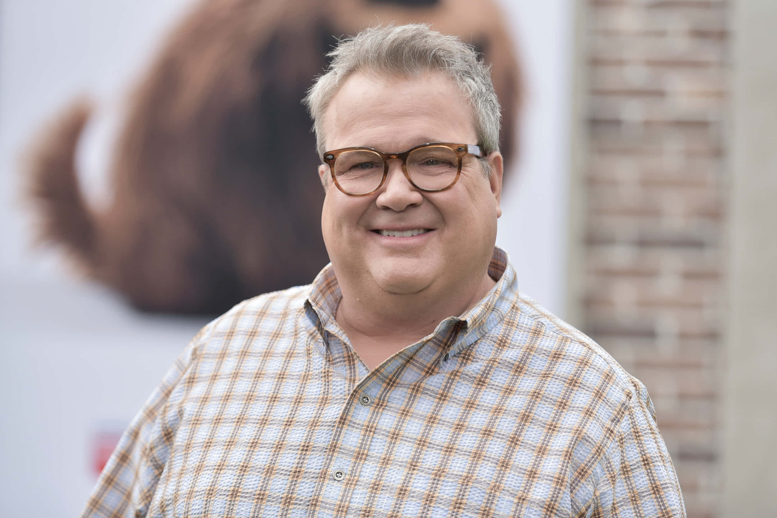 Eric Stonestreet, plaid shirt, glasses, Full HD Desktop Wallpaper
