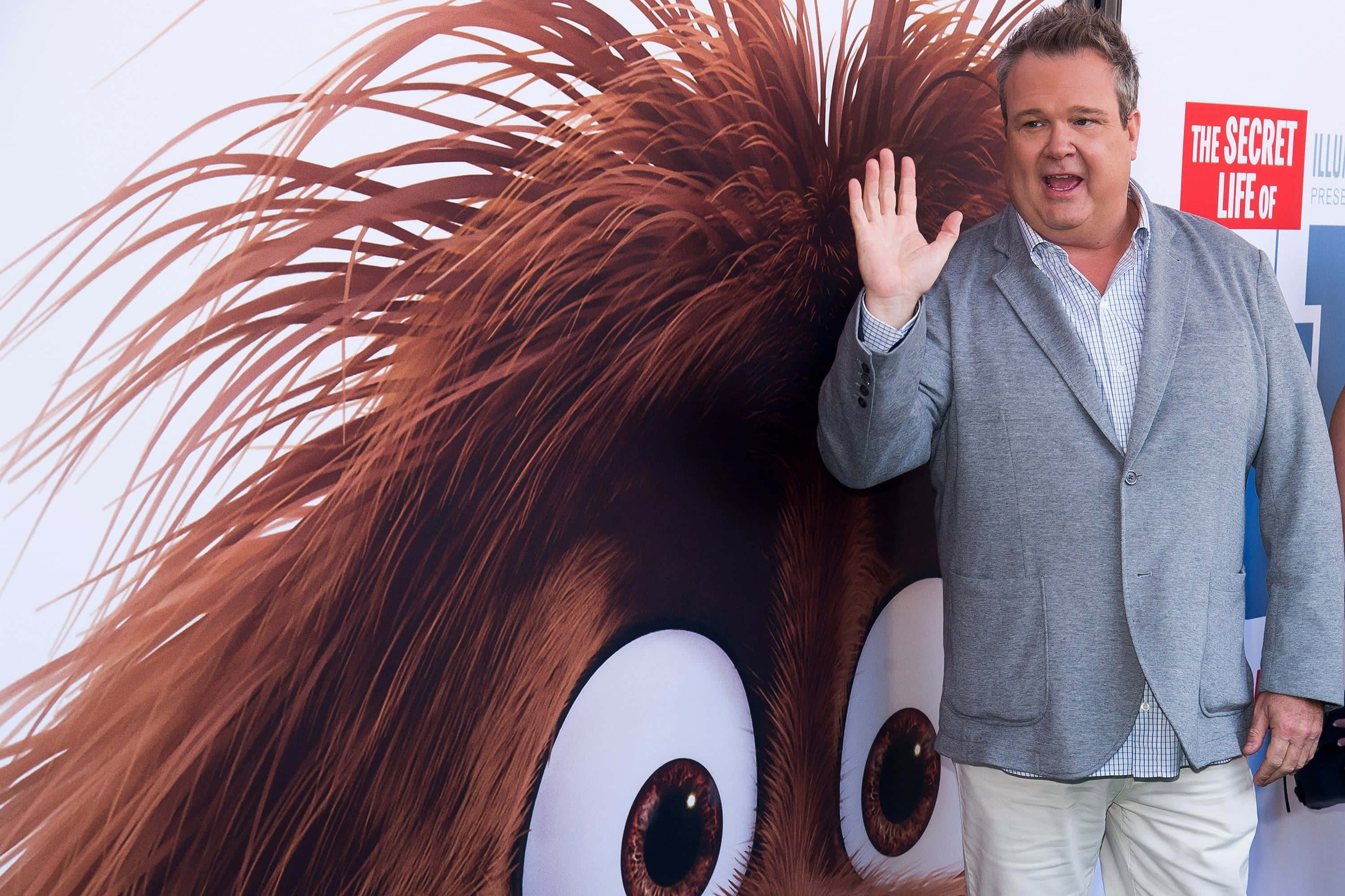 Eric Stonestreet, giant furry animated character, big eyes, 2K Desktop Wallpaper