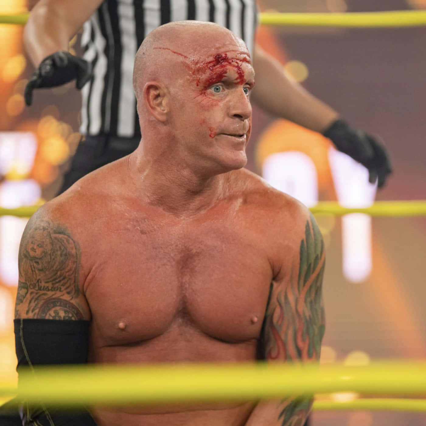 Eric Young, bald wrestler, tattoos, HD Desktop Wallpaper