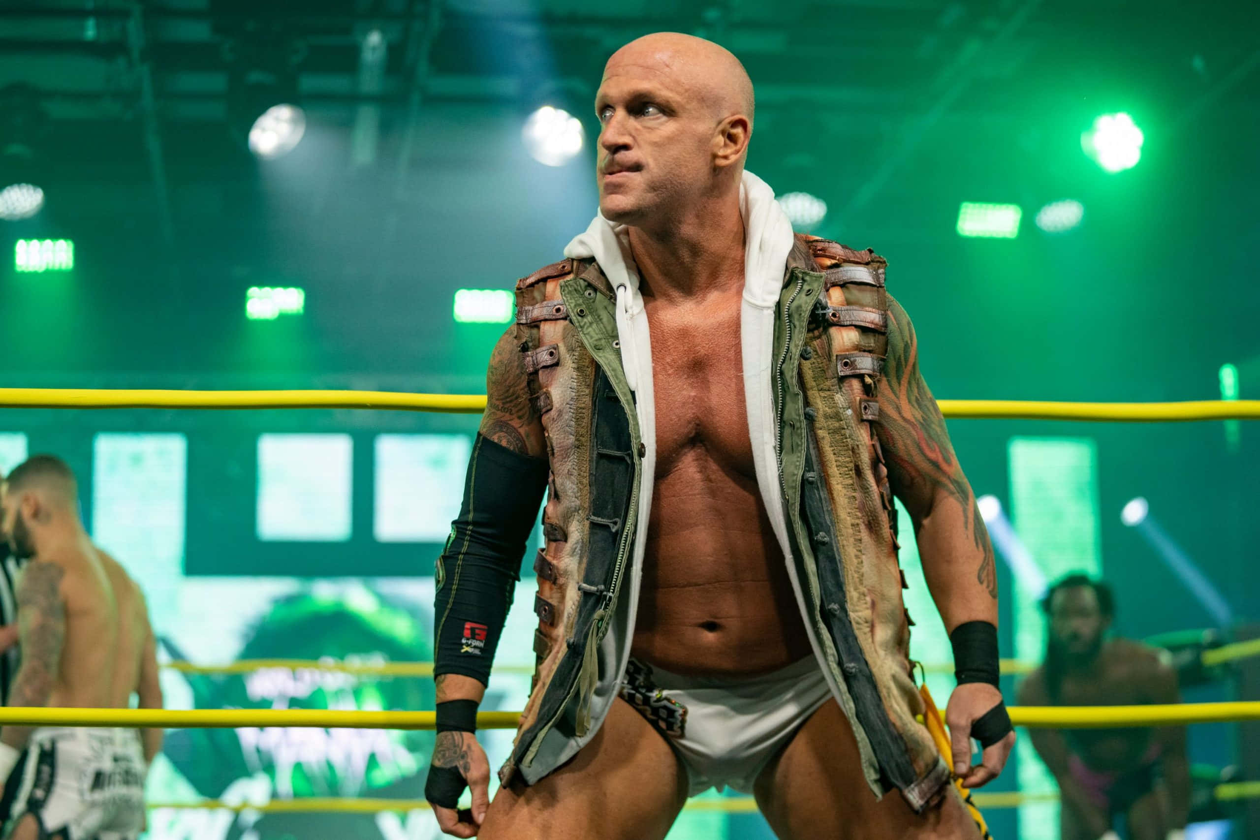 Eric Young, professional Canadian wrestler, bald muscular wrestler, 2K Desktop Wallpaper