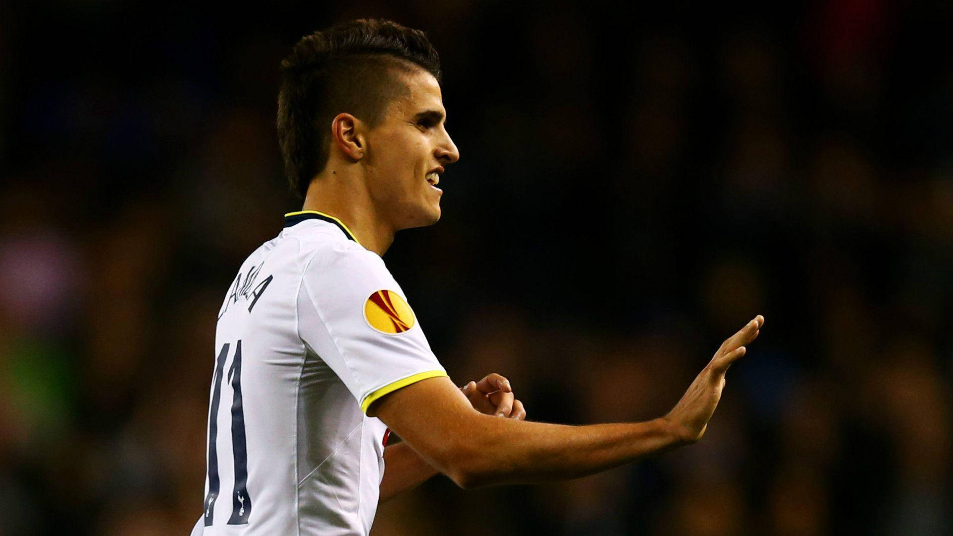 Erik Lamela, white jersey, number 11, Full HD Desktop Wallpaper