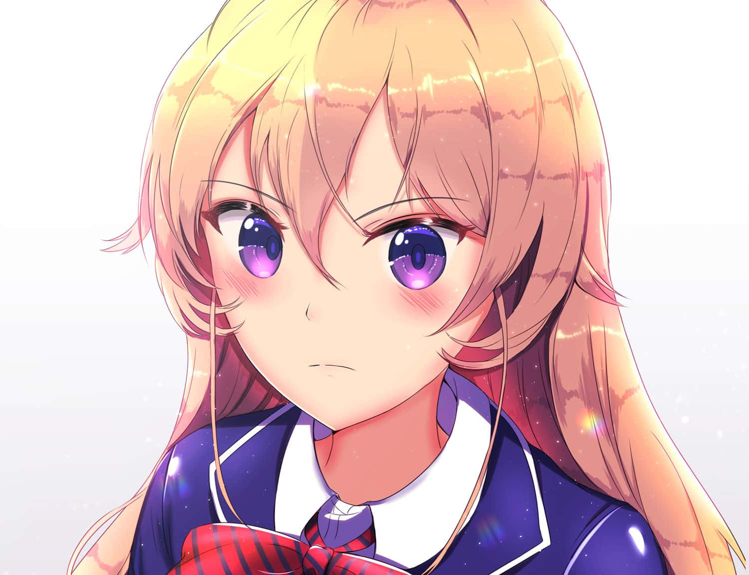 Erina Nakiri, golden hair, purple eyes, HD Desktop Wallpaper