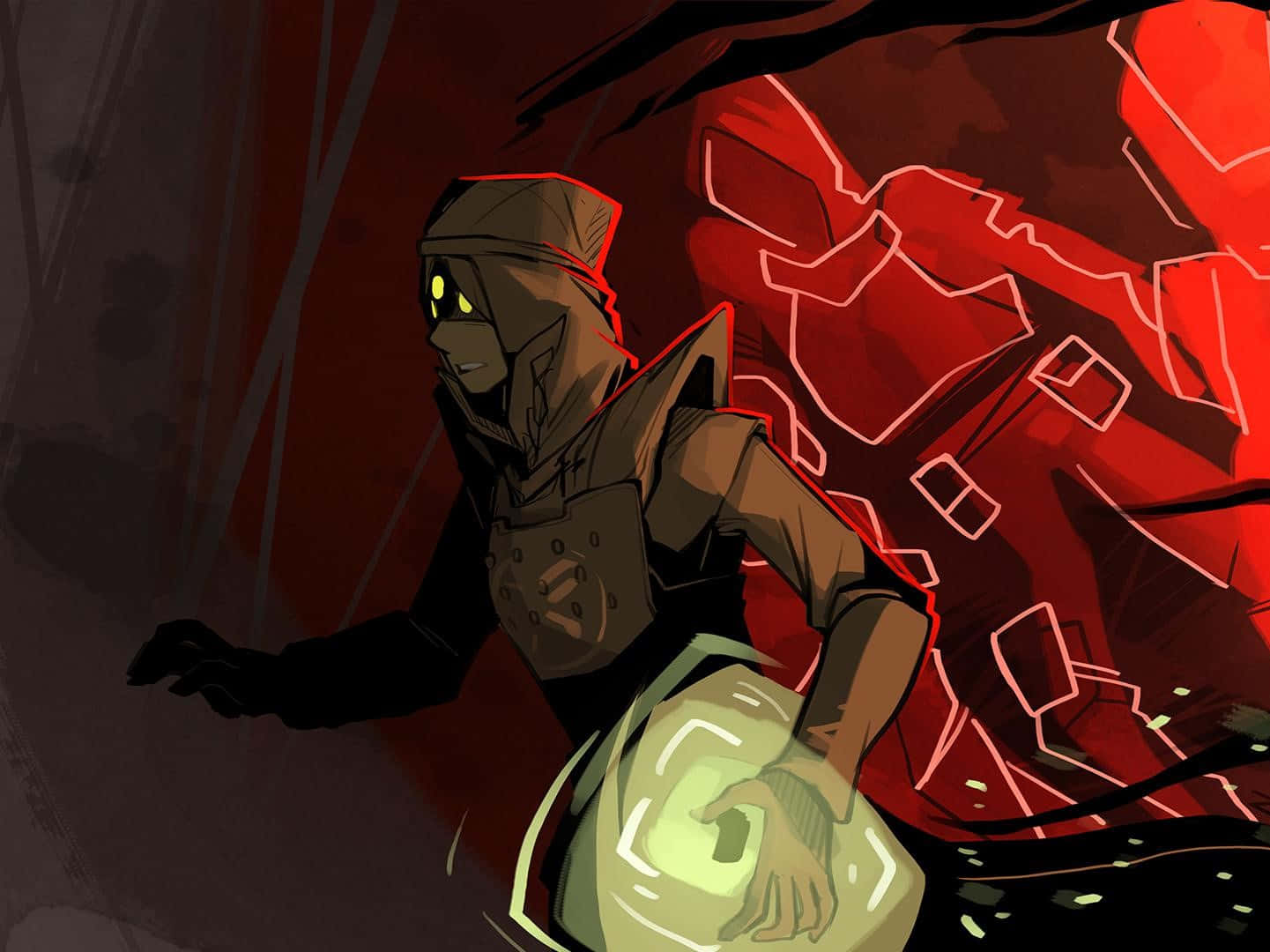 Eris Morn, green orb, glowing yellow eyes, HD Desktop Wallpaper
