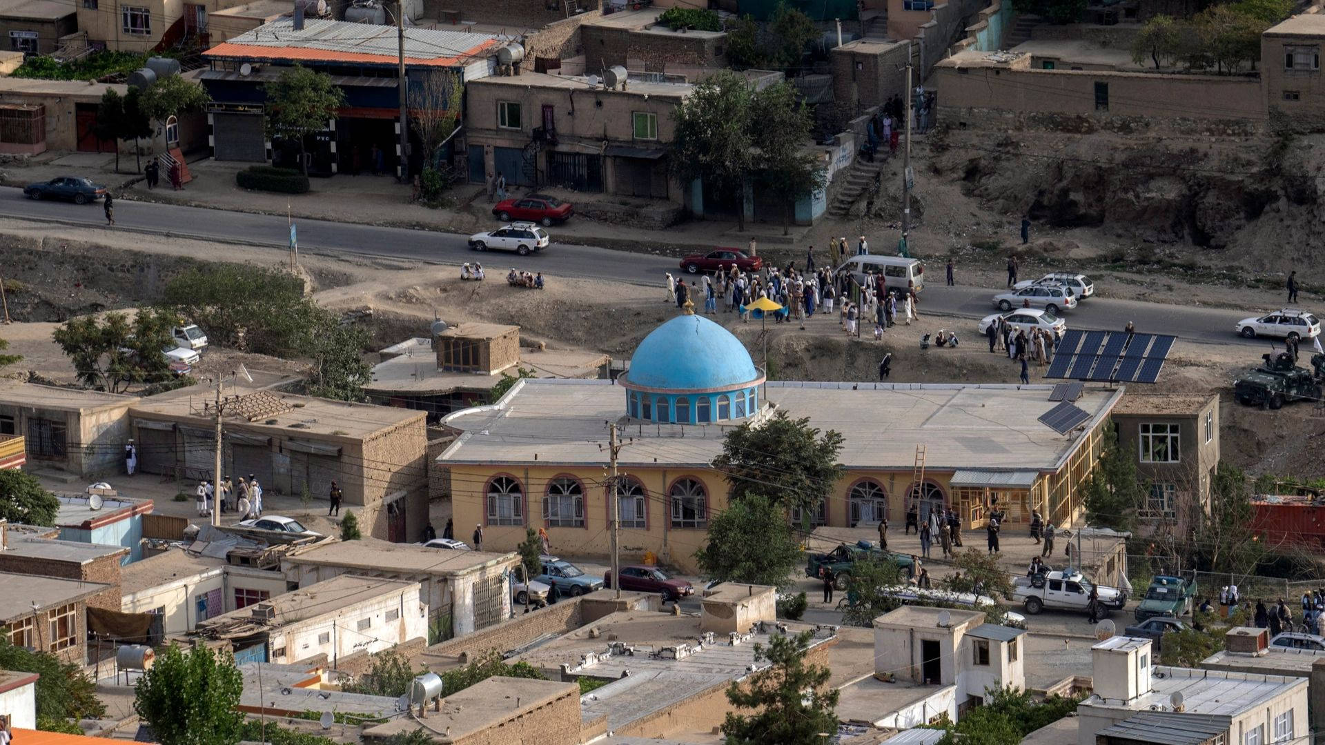 Eritrea, aerial view, dusty town, Full HD Desktop Wallpaper