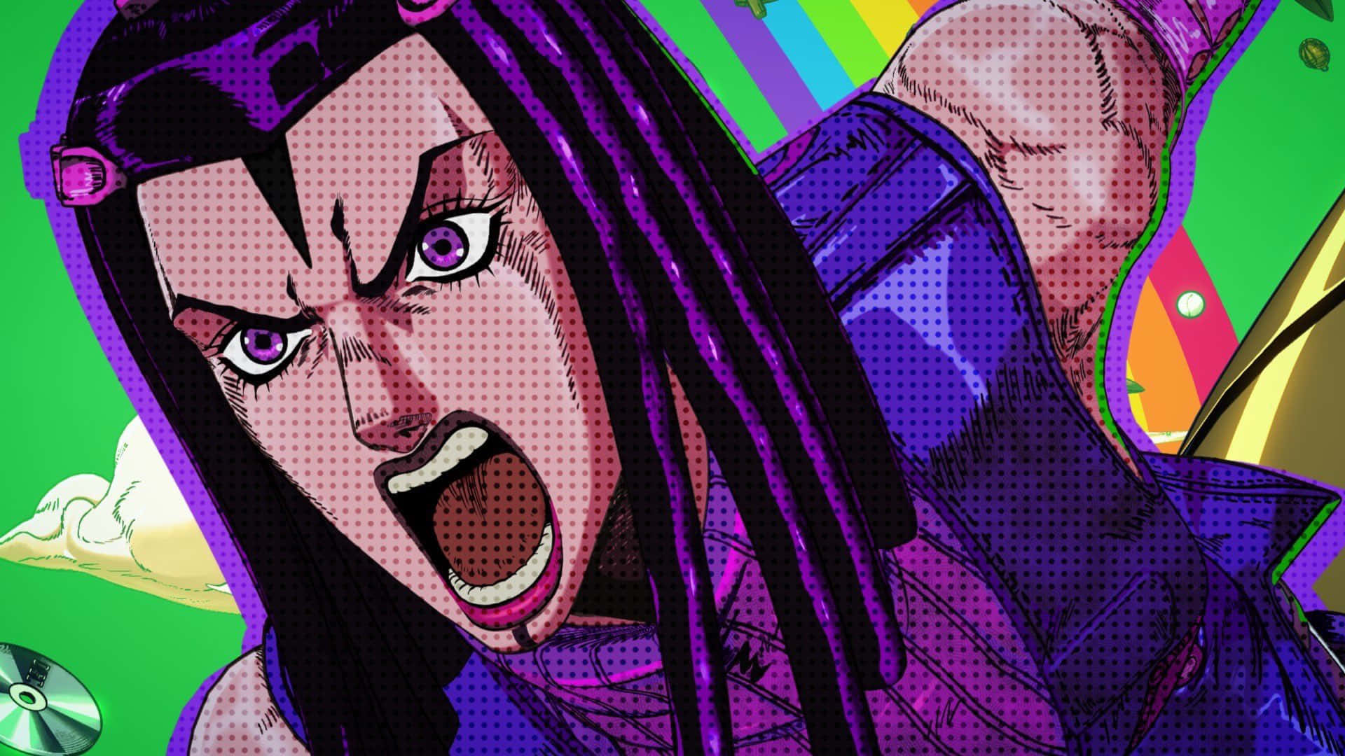 Ermes Costello, anime character, purple hair, Full HD Desktop Wallpaper