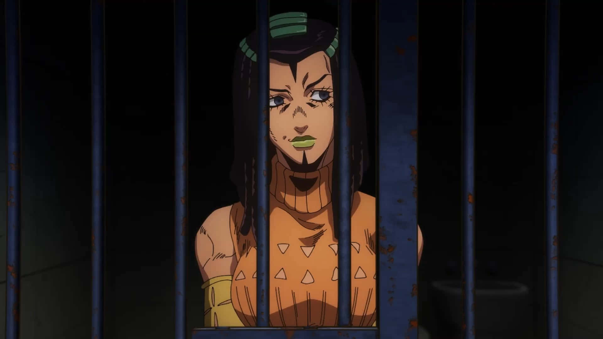 Ermes Costello, anime woman, green lips, Full HD Desktop Wallpaper