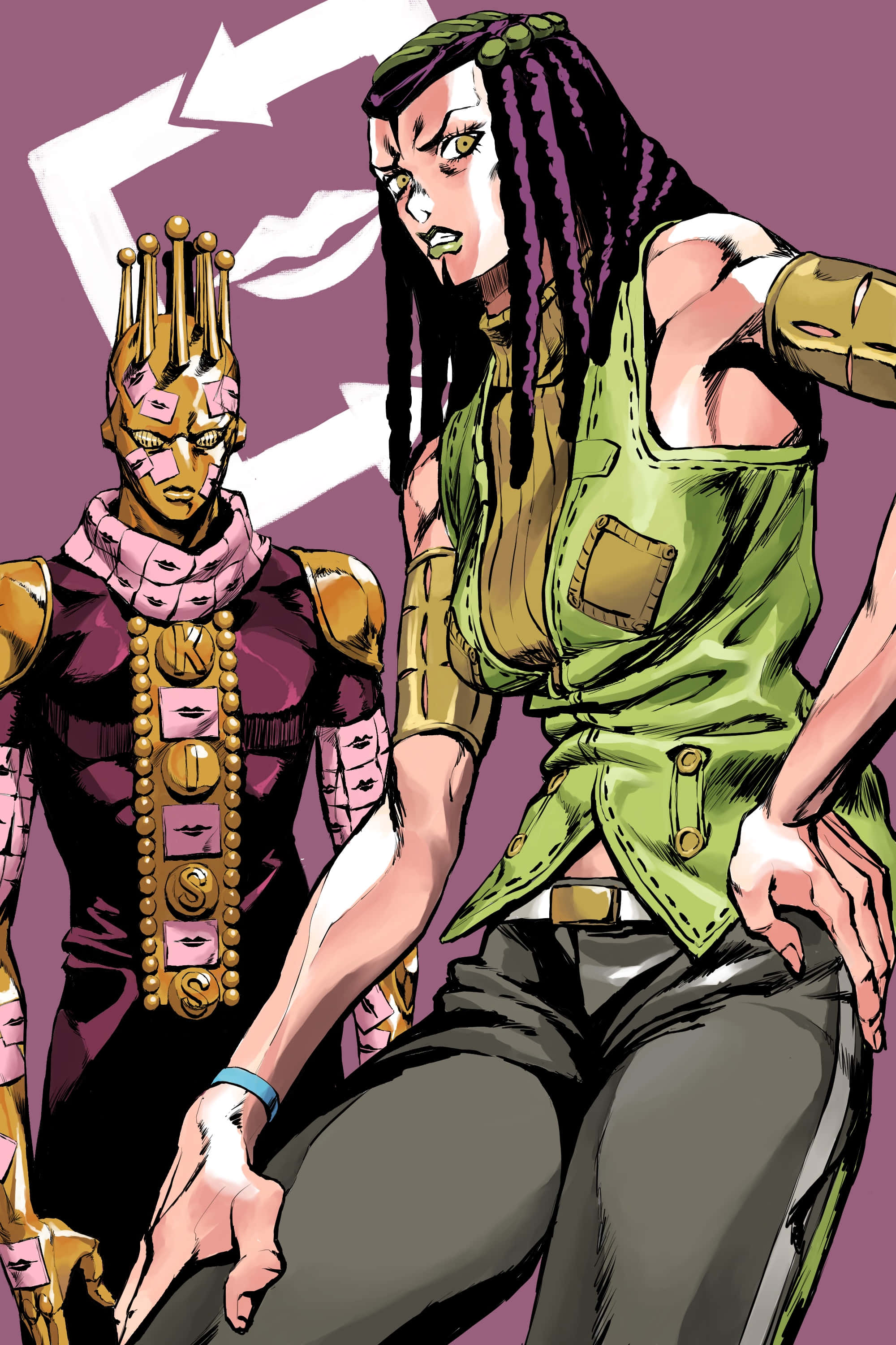 Ermes Costello, gold crown, pink beads, 2K Phone Wallpaper