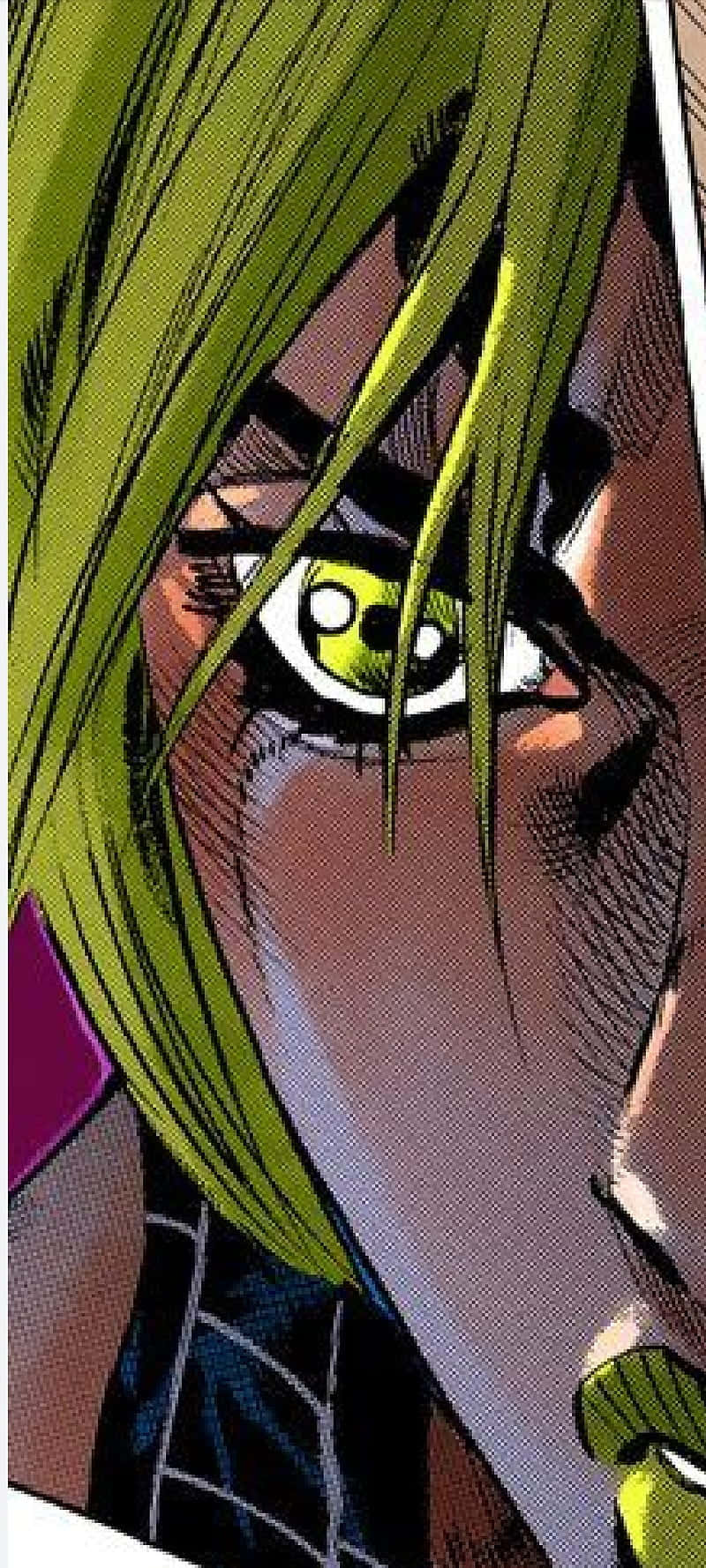 Ermes Costello, manga, vibrant green hair, HD Phone Wallpaper